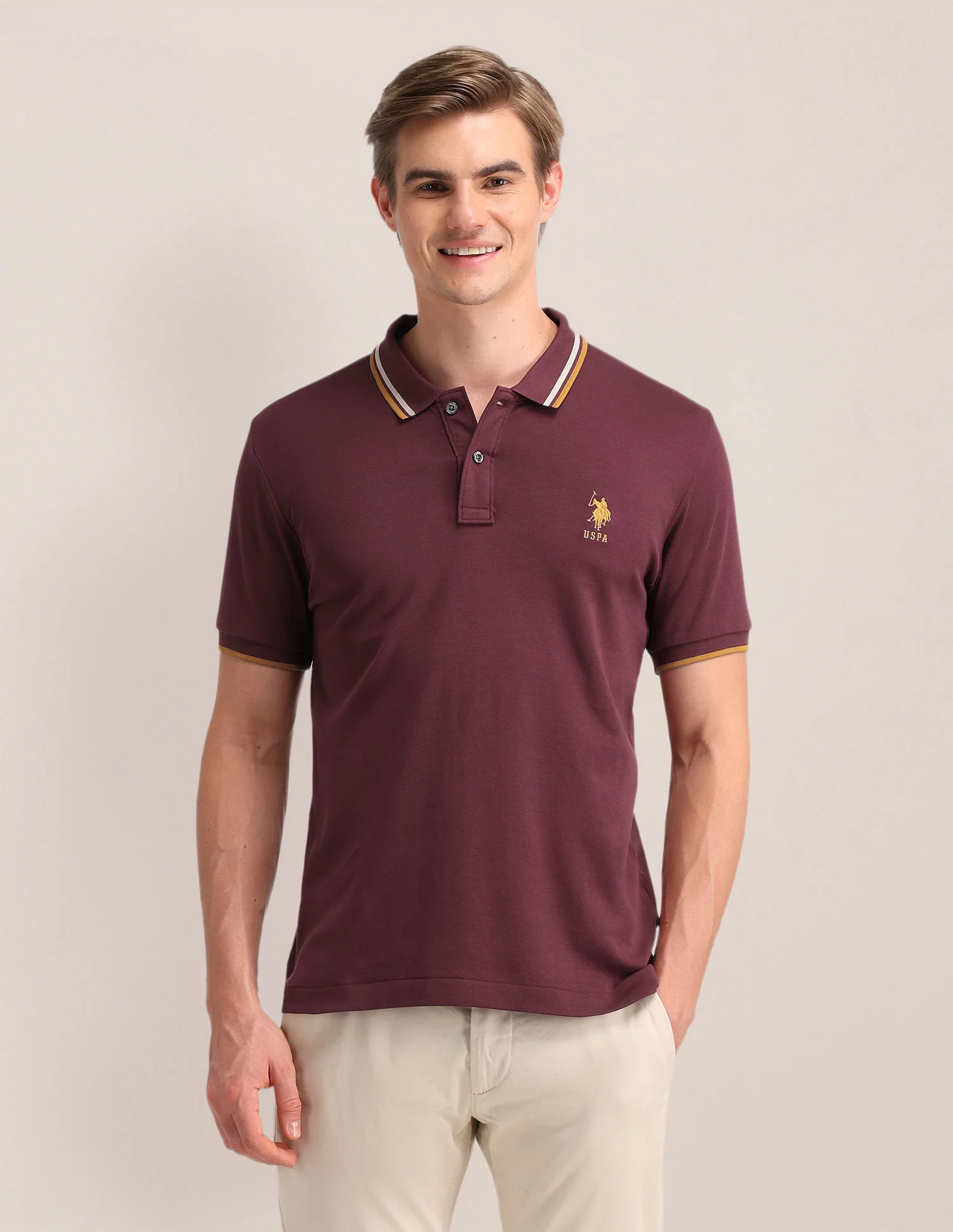 Solid Slim Fit Polo Shirt - Image 6