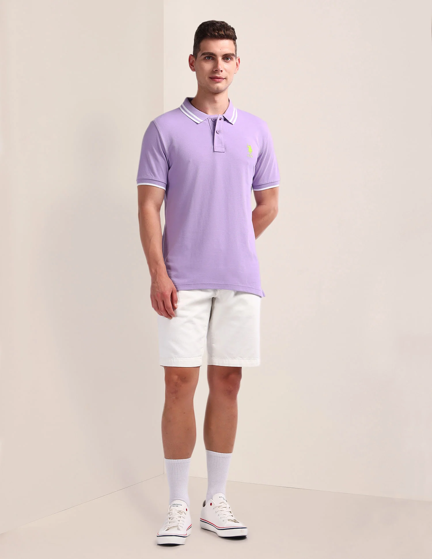 Solid Slim Fit Polo Shirt - Image 3