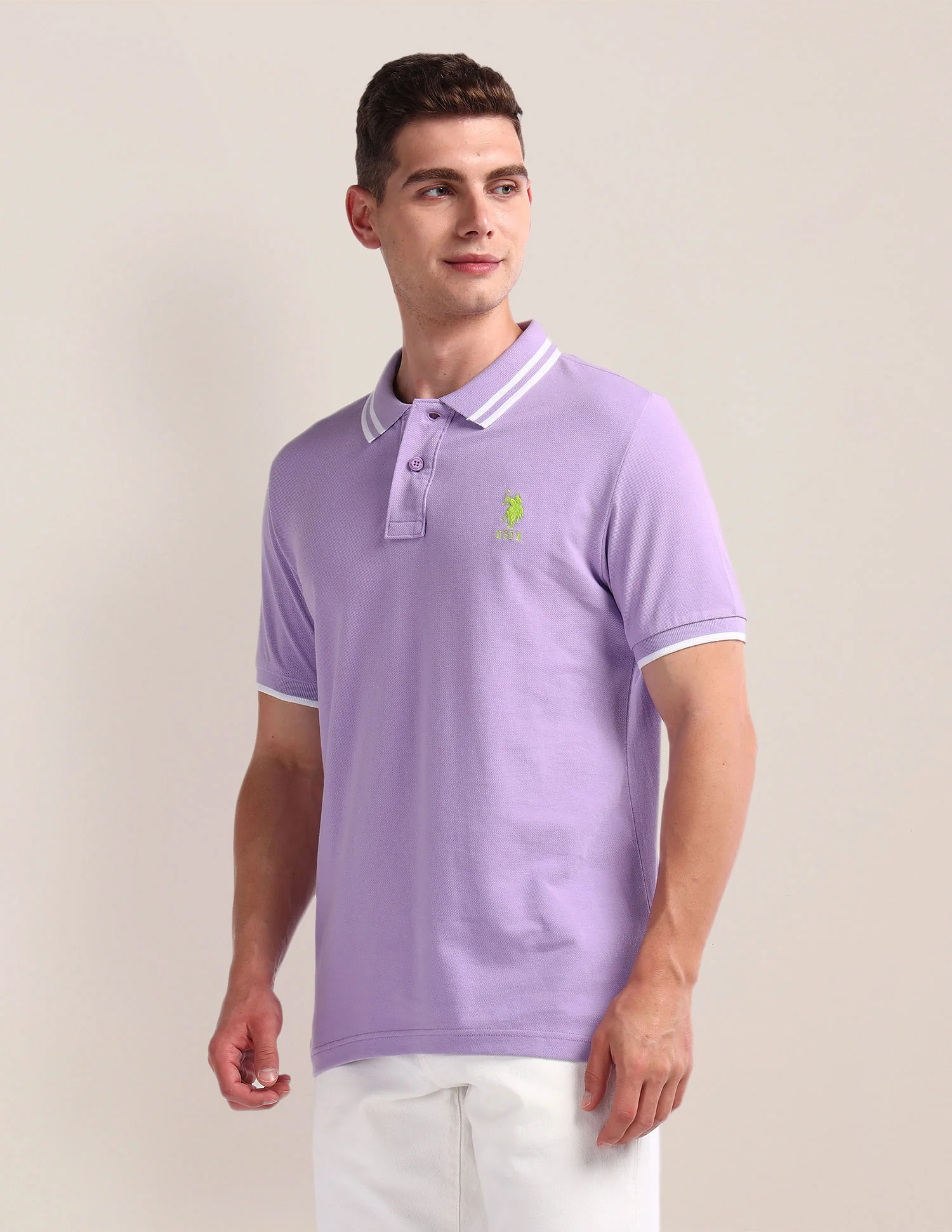 Solid Slim Fit Polo Shirt - Image 4