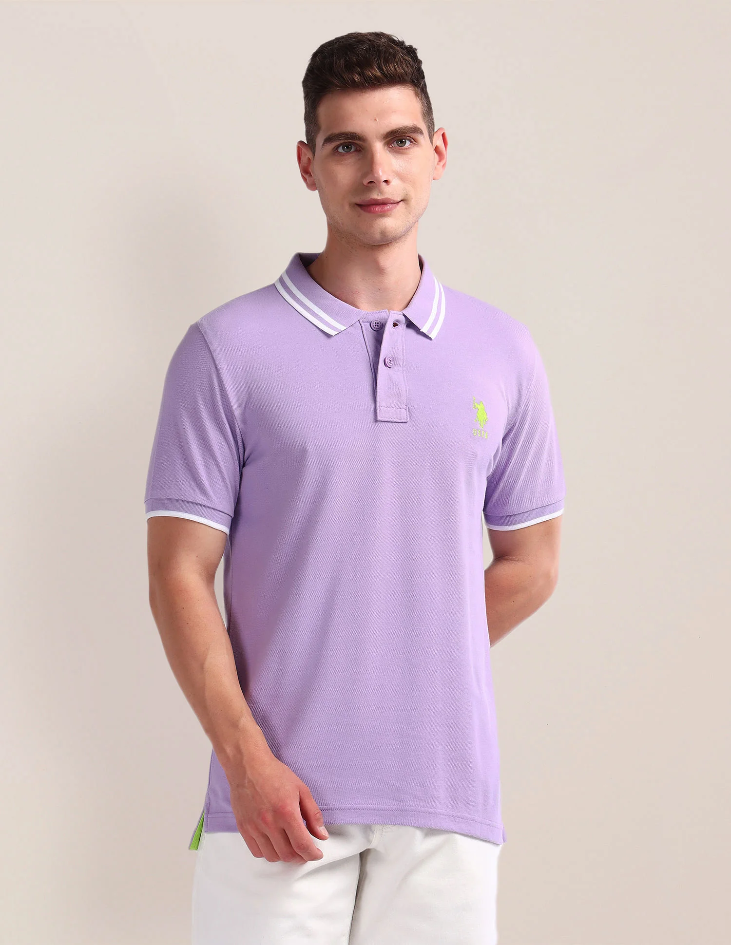 Solid Slim Fit Polo Shirt - Image 6