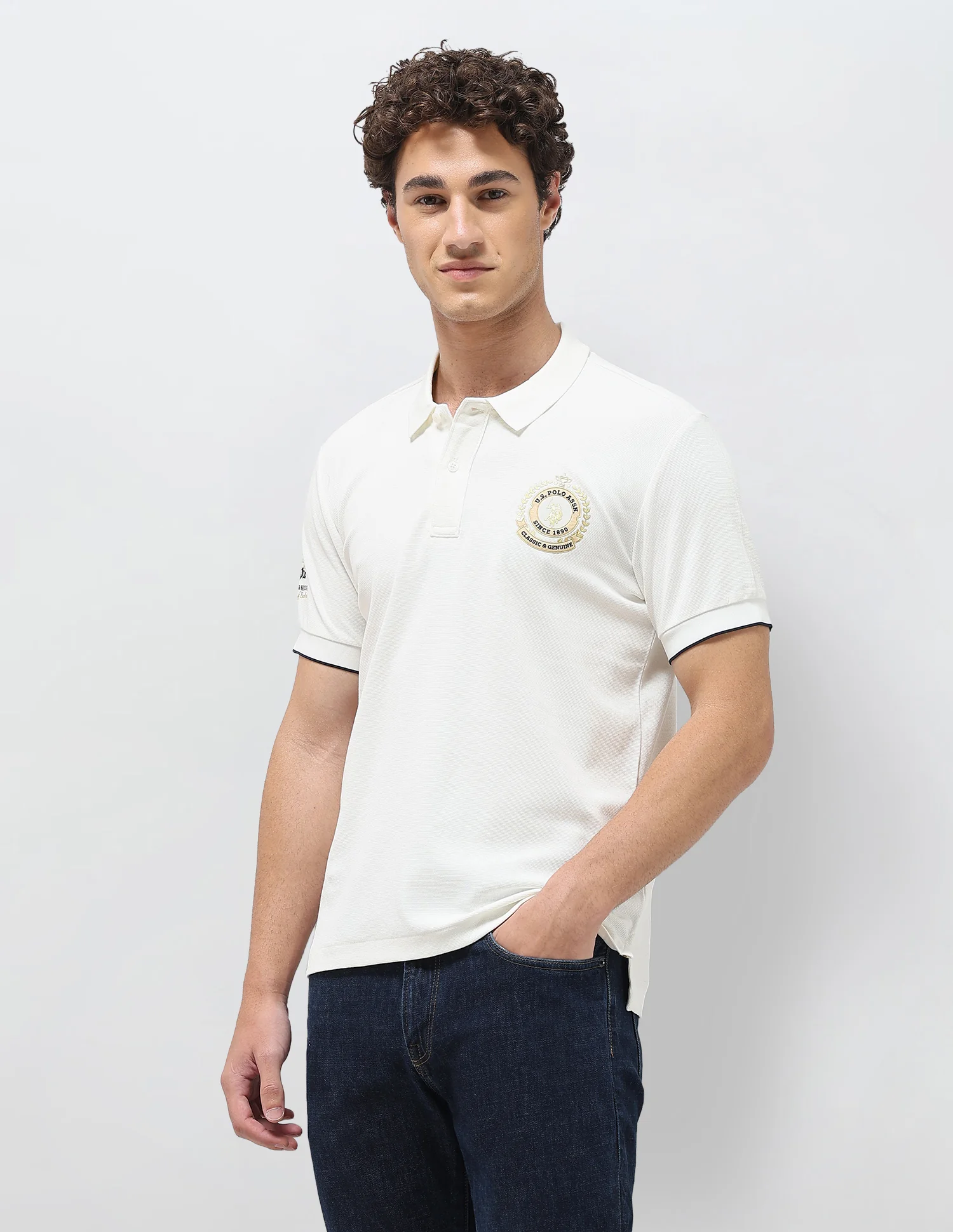 Solid Slim Fit Polo Shirt - Image 4