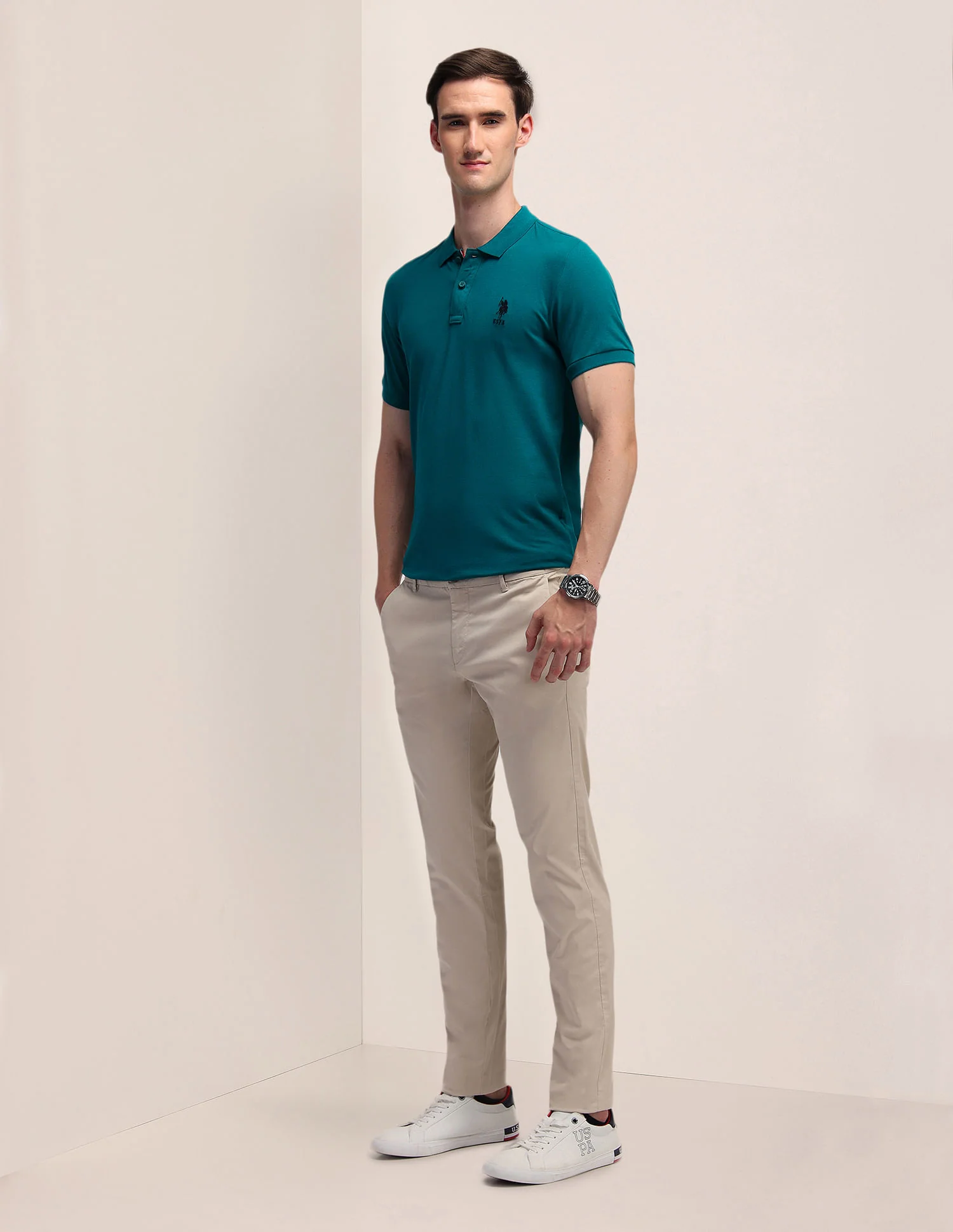 Solid Slim Fit Polo Shirt - Image 3