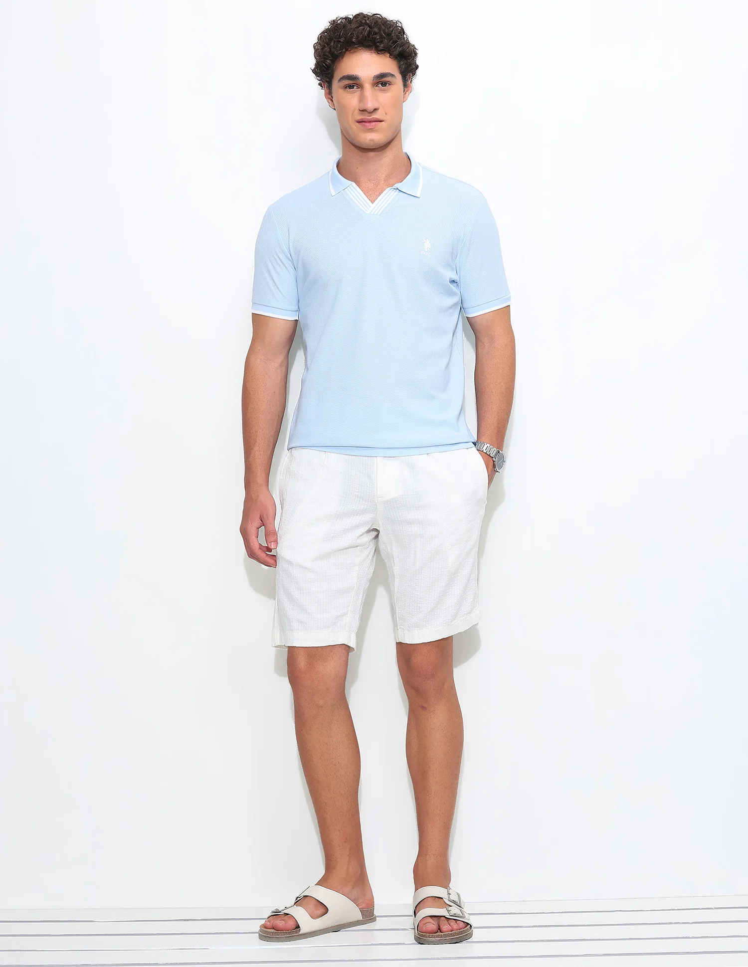 Solid Slim Fit Polo Shirt - Image 3