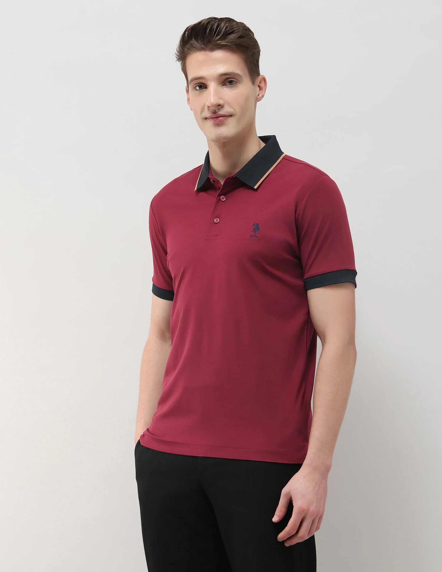 Solid Slim Fit Polo Shirt - Image 4