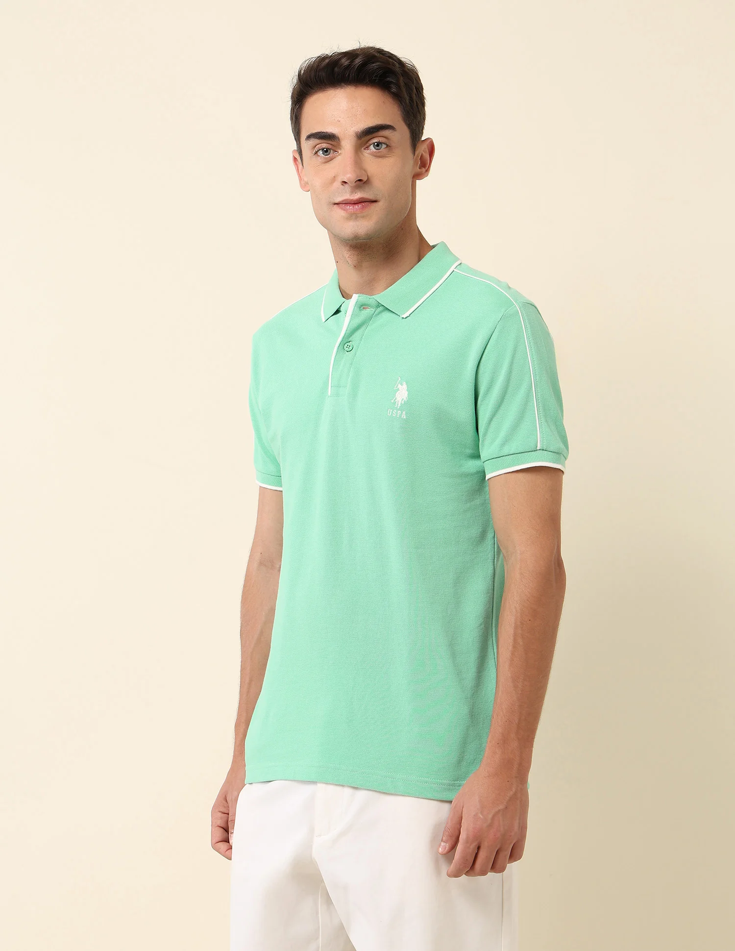 Solid Slim Fit Polo Shirt - Image 4