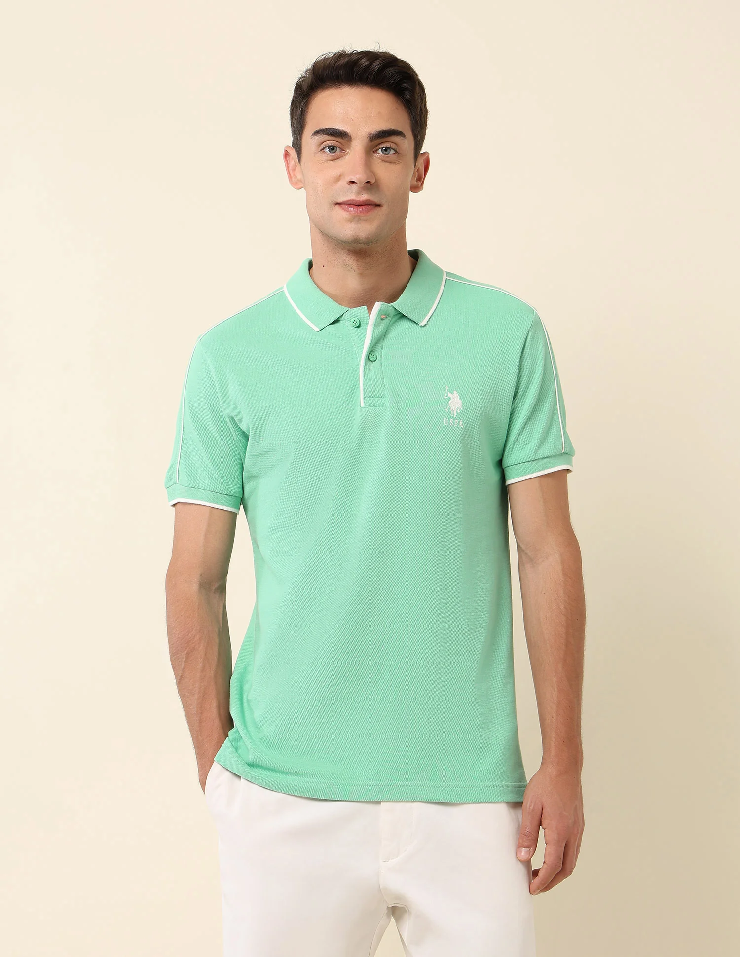 Solid Slim Fit Polo Shirt - Image 6