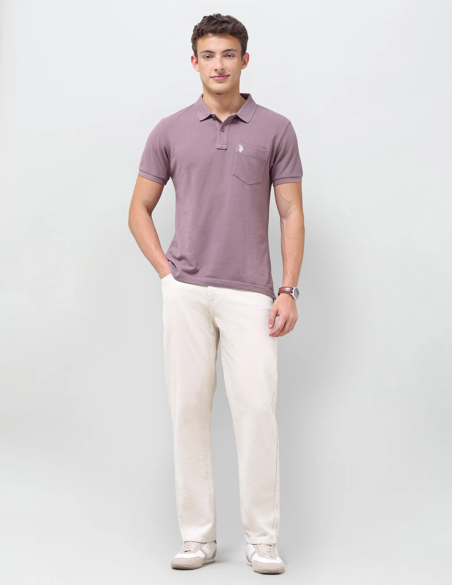 Solid Slim Fit Polo Shirt - Image 3