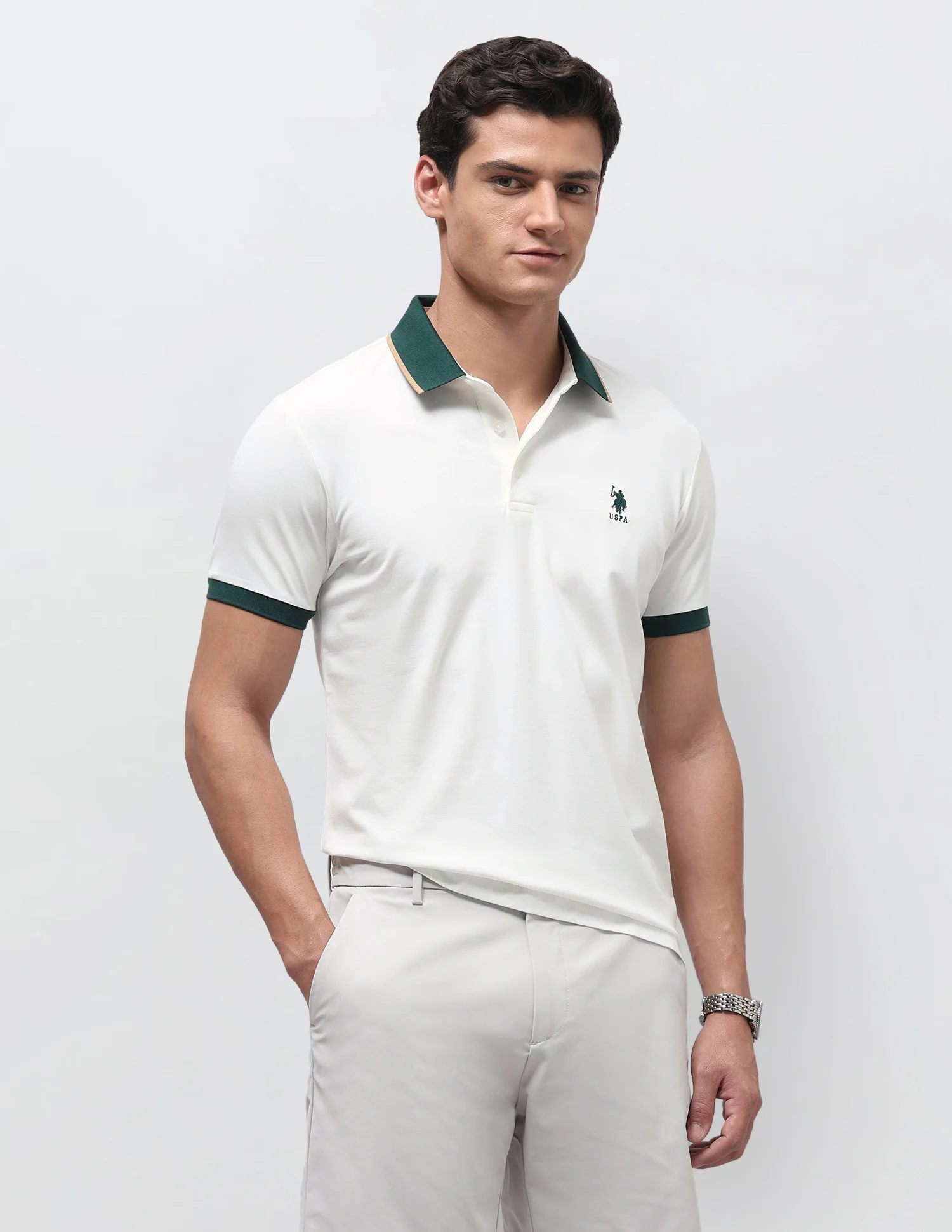 Solid Slim Fit Polo Shirt