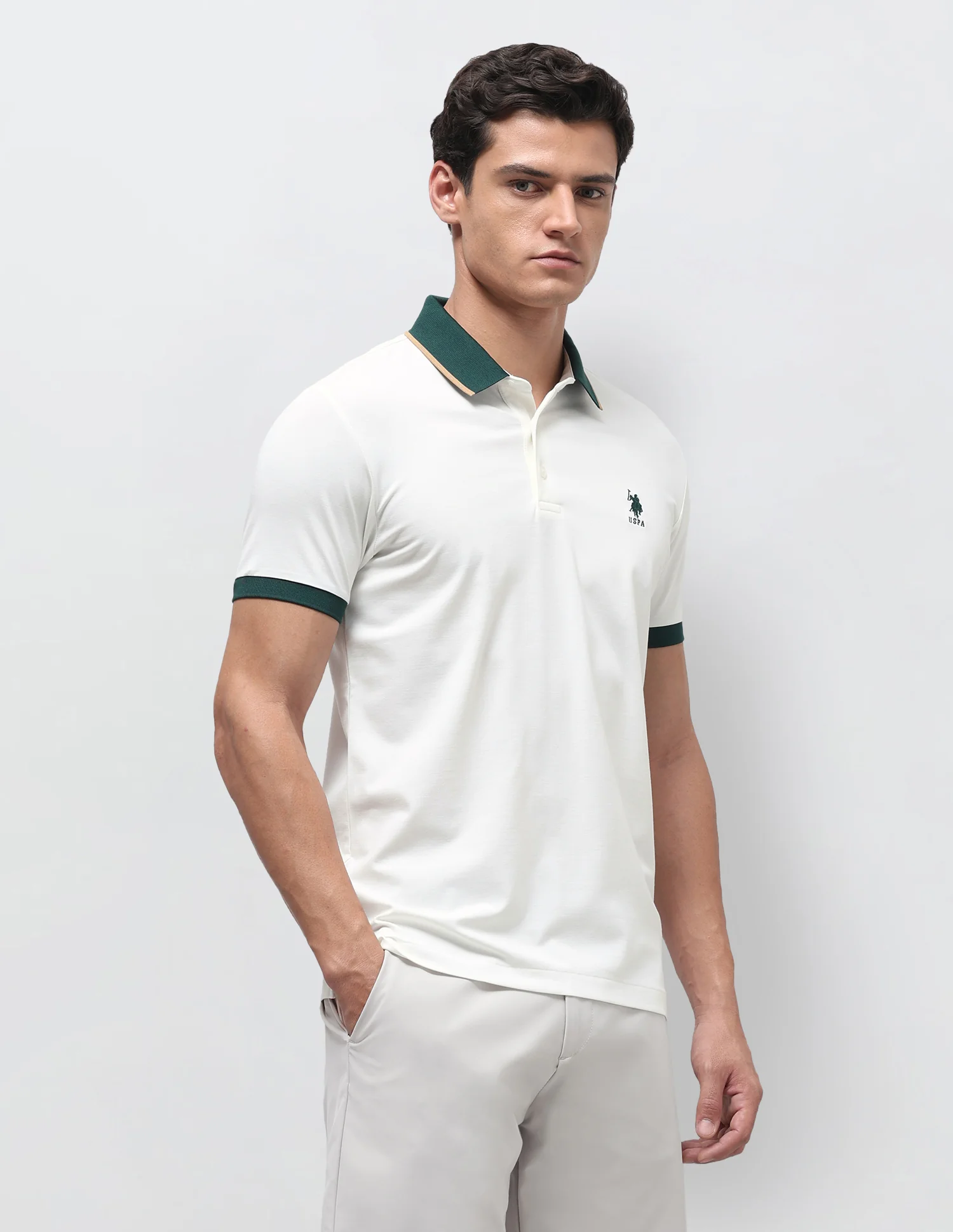 Solid Slim Fit Polo Shirt - Image 4