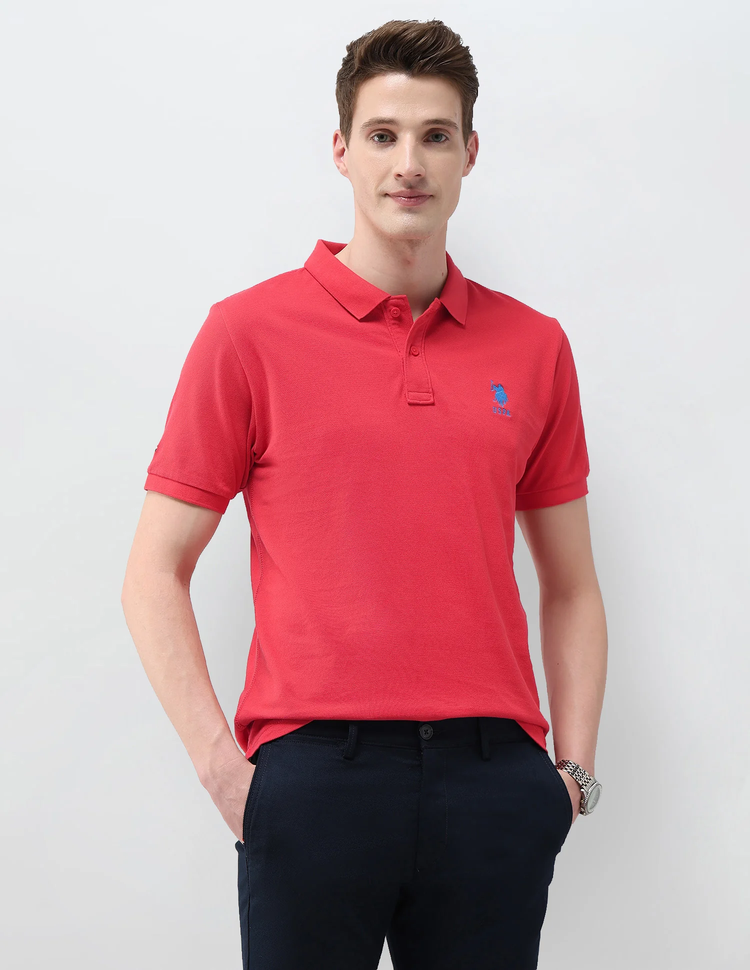 Solid Slim Fit Polo Shirt