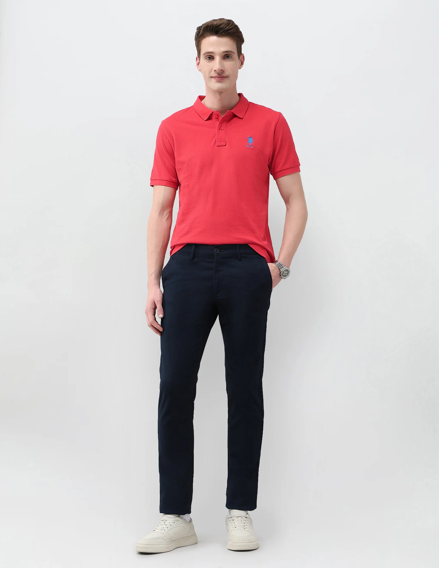 Solid Slim Fit Polo Shirt - Image 3