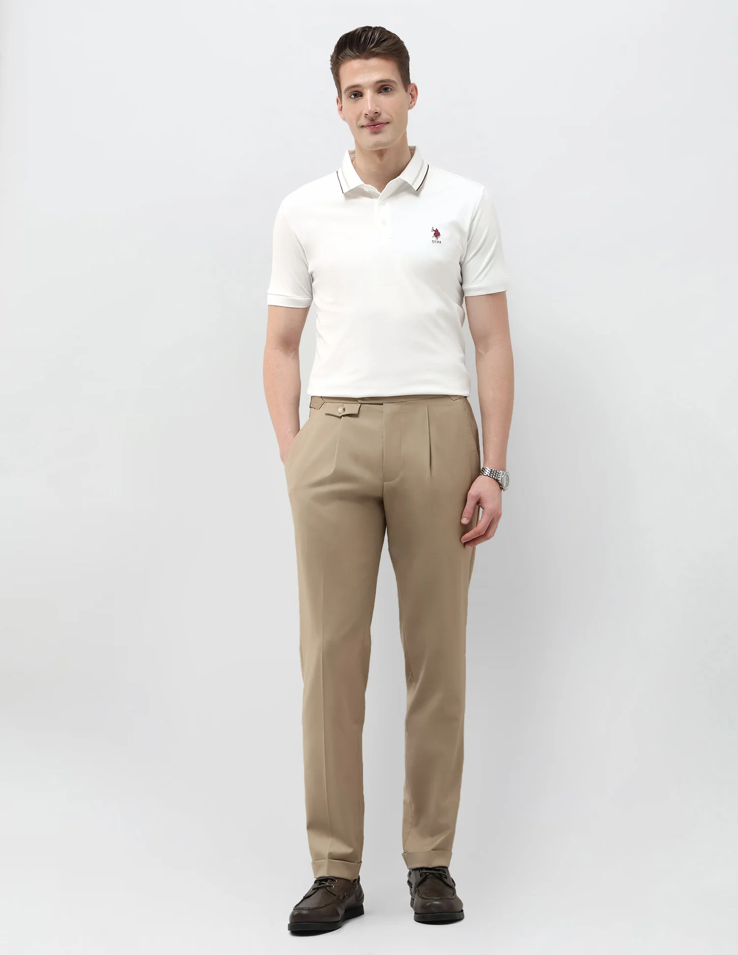 Solid Slim Fit Polo Shirt - Image 3