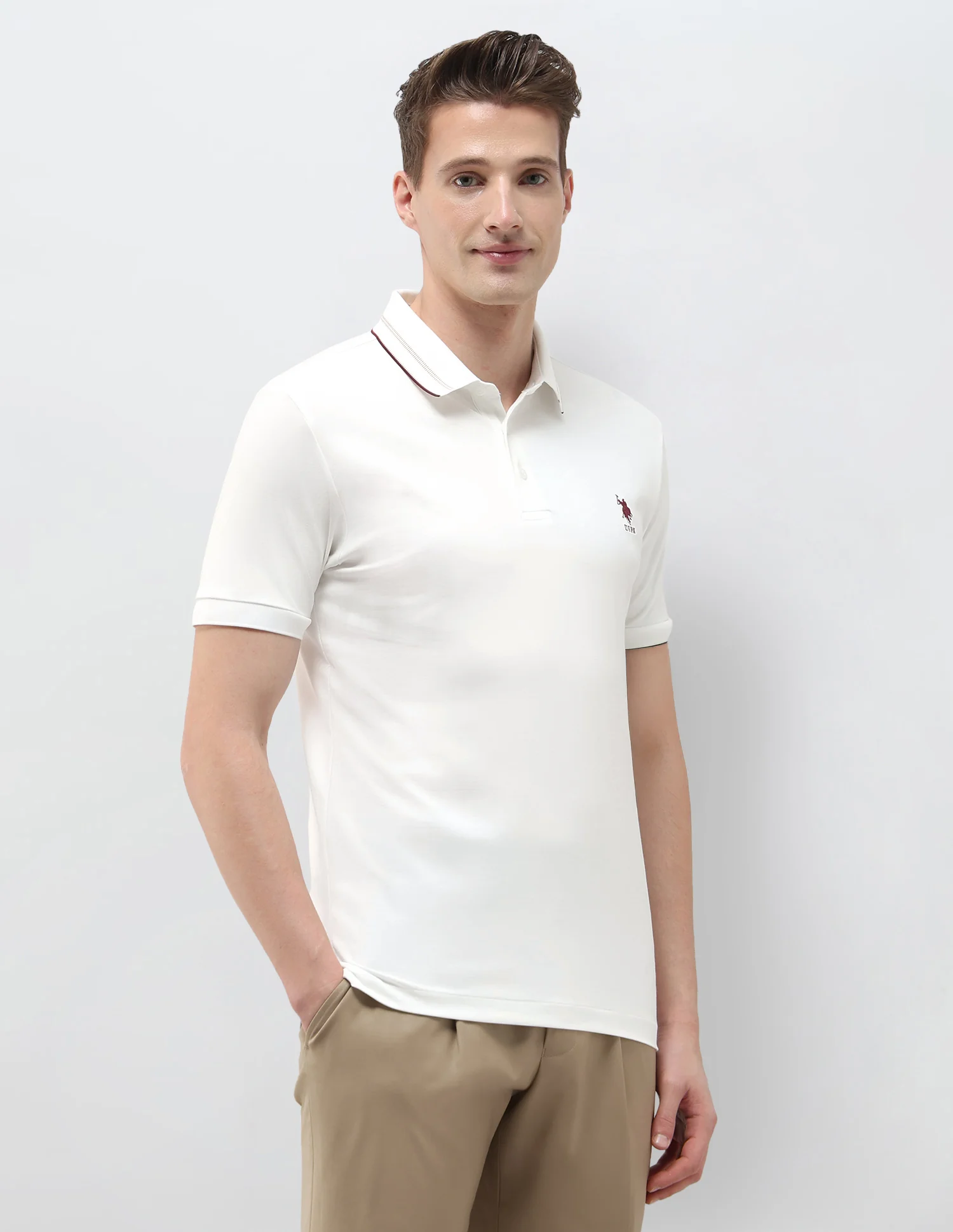Solid Slim Fit Polo Shirt - Image 4