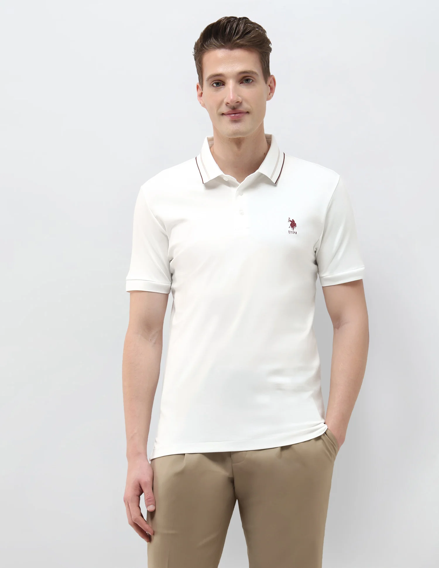 Solid Slim Fit Polo Shirt - Image 6
