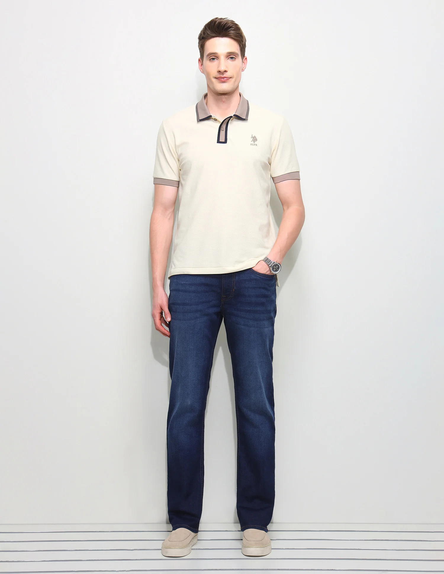 Solid Slim Fit Polo Shirt - Image 3