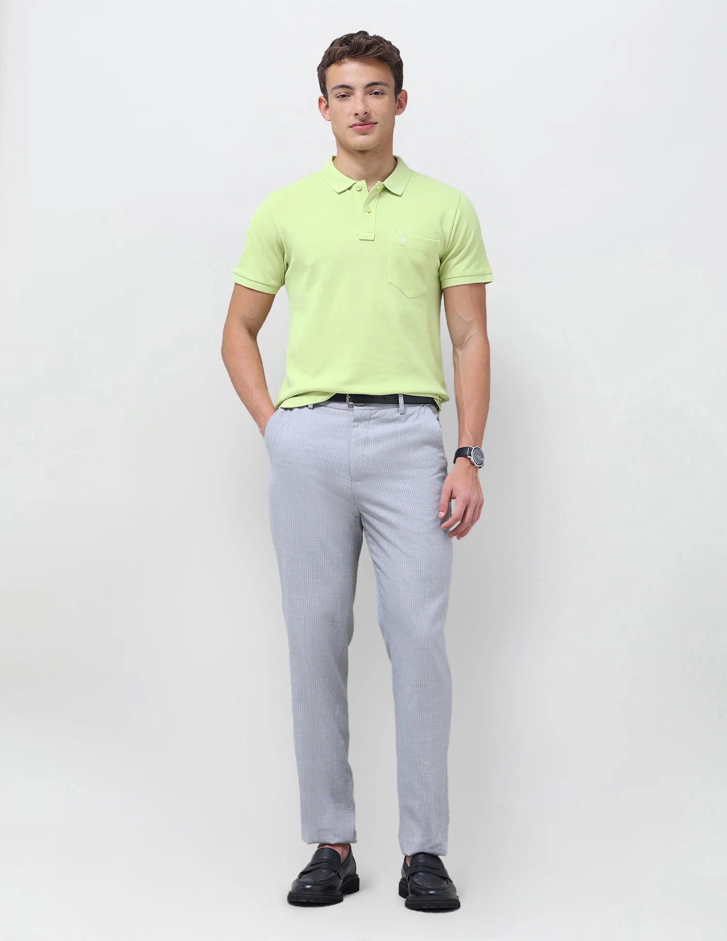 Solid Slim Fit Polo Shirt - Image 3