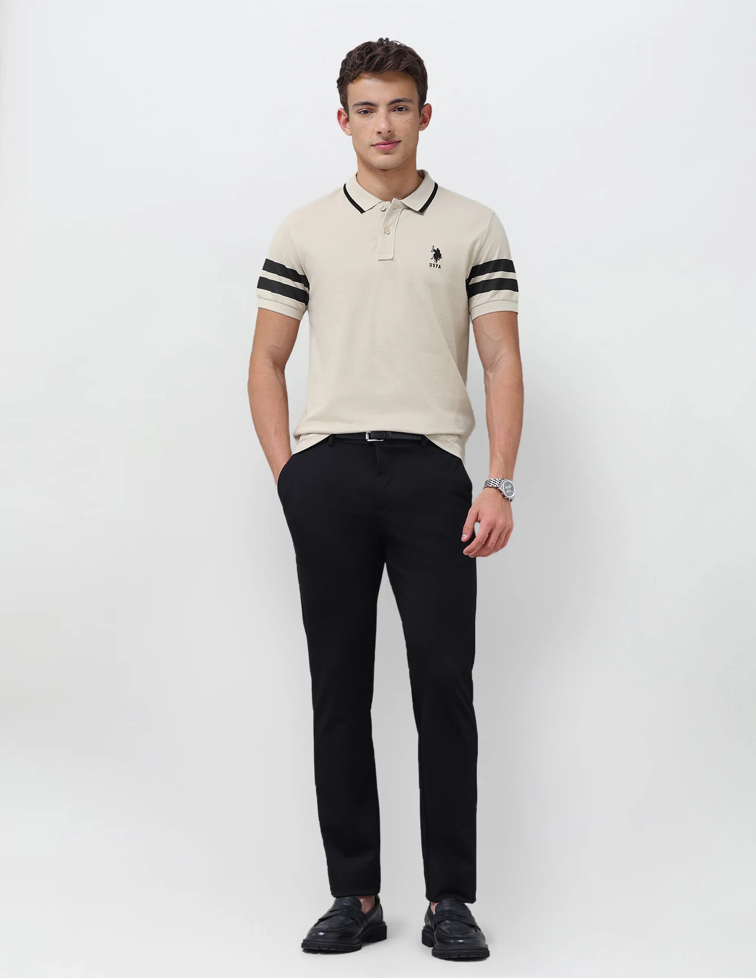 Solid Slim Fit Polo Shirt - Image 3