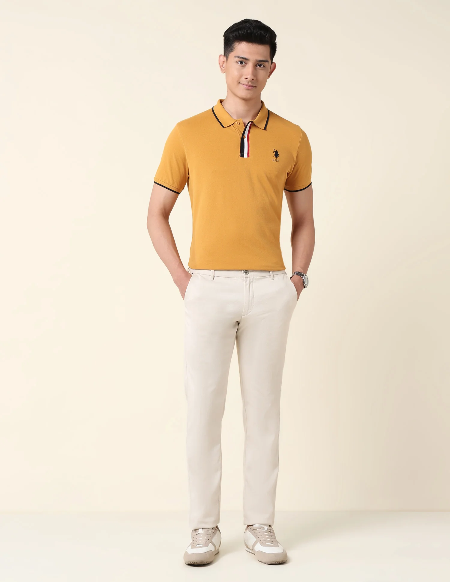 Solid Slim Fit Polo Shirt - Image 3