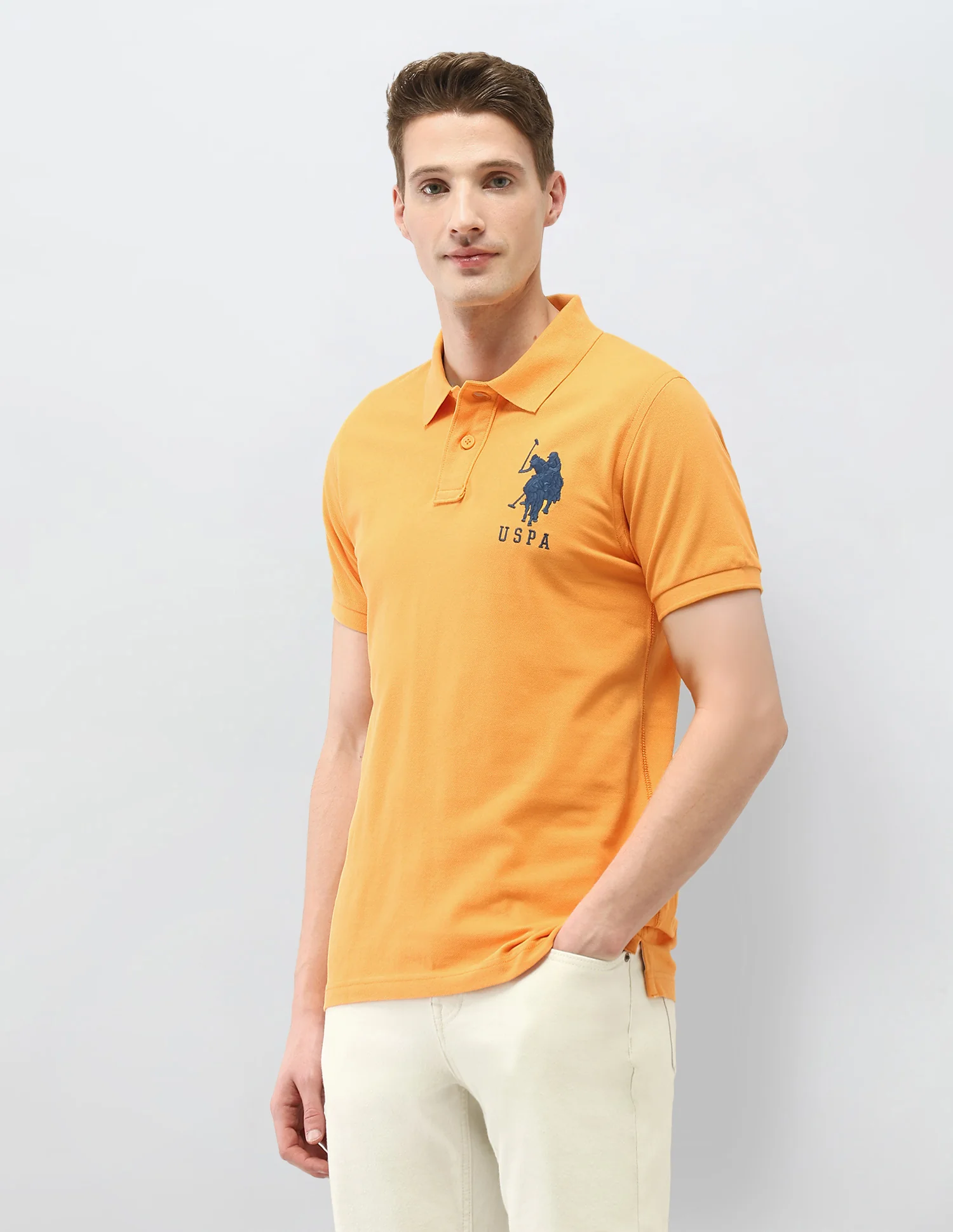 Solid Slim Fit Polo Shirt - Image 4