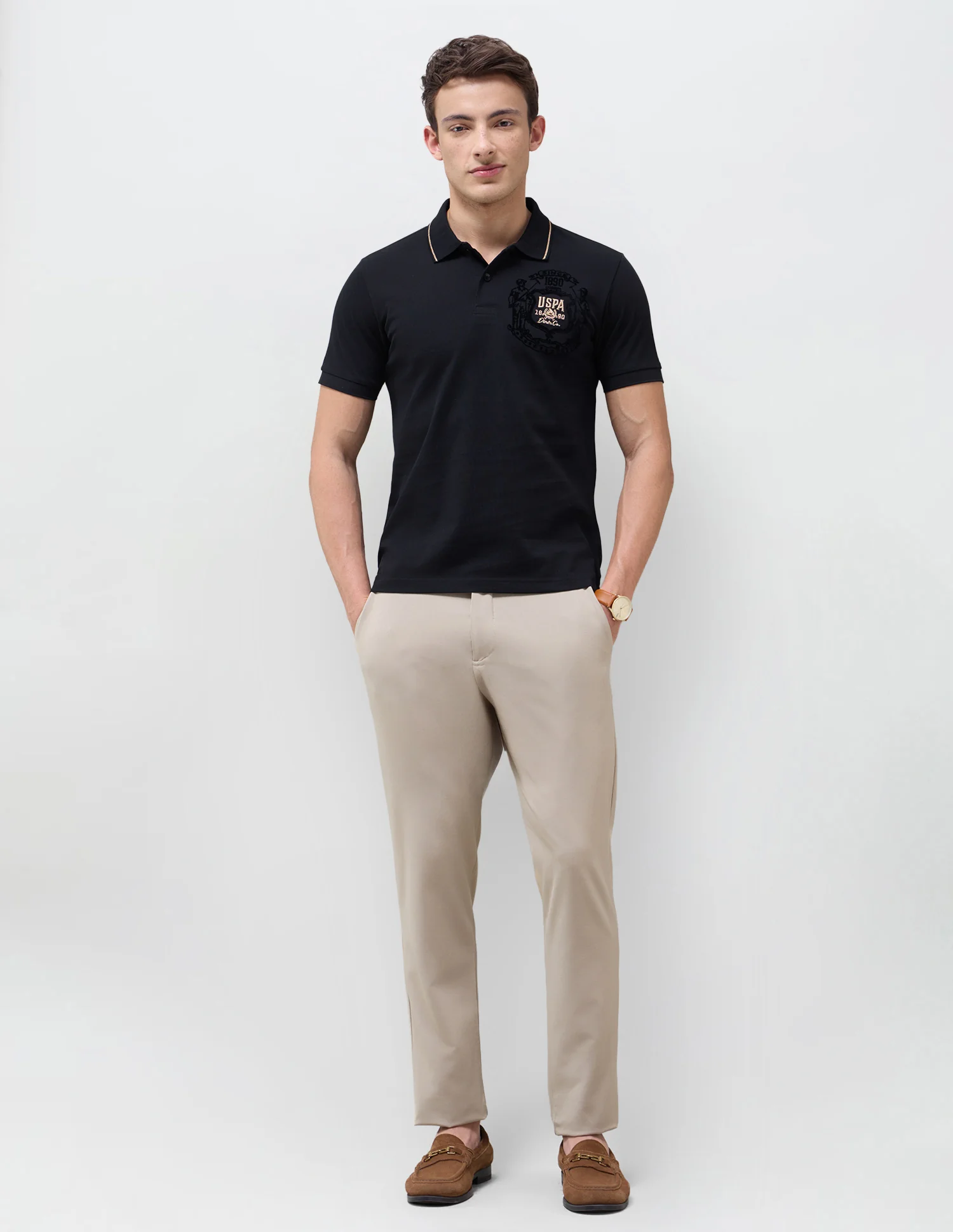 Solid Slim Fit Polo Shirt - Image 3