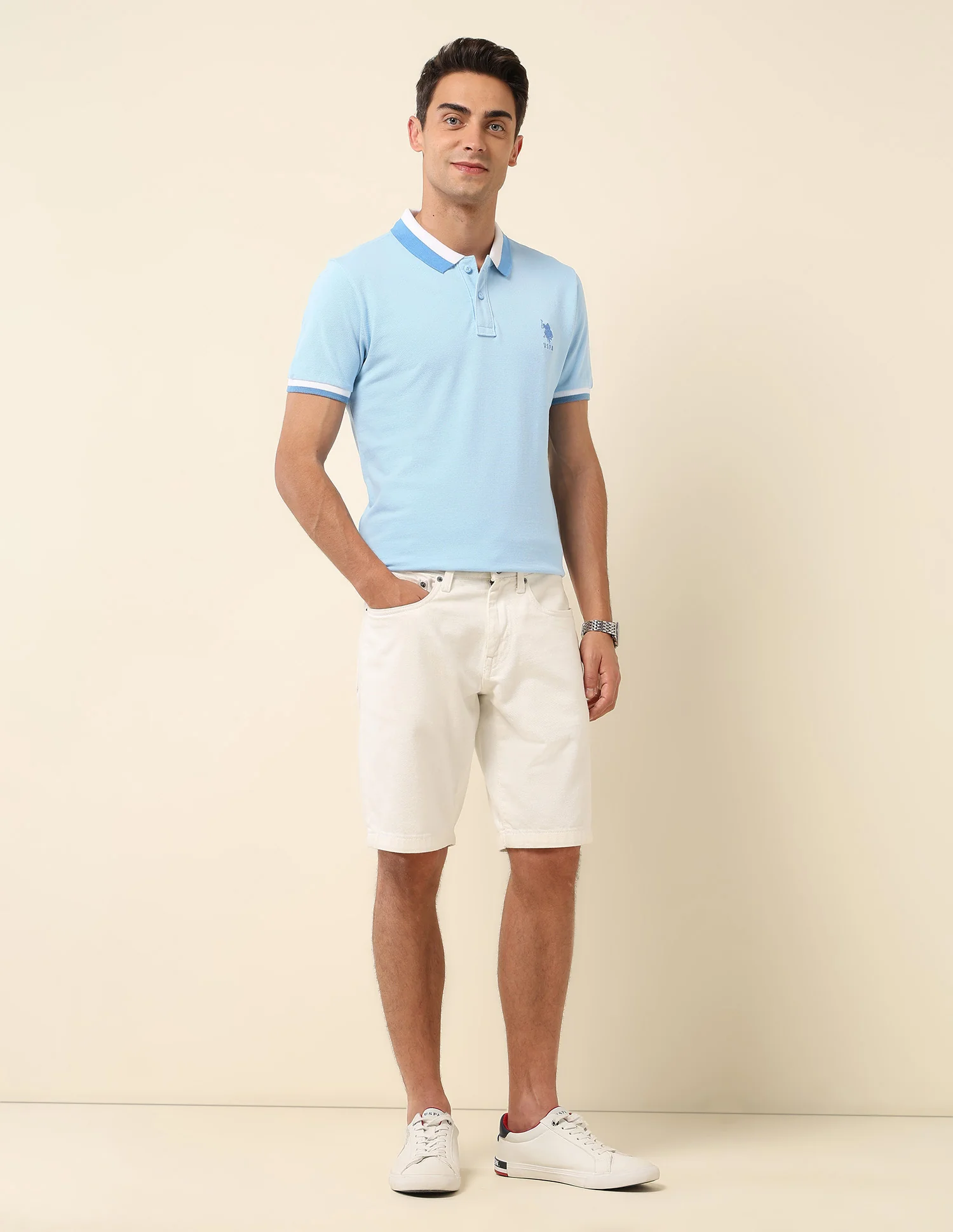 Solid Slim Fit Polo Shirt - Image 3