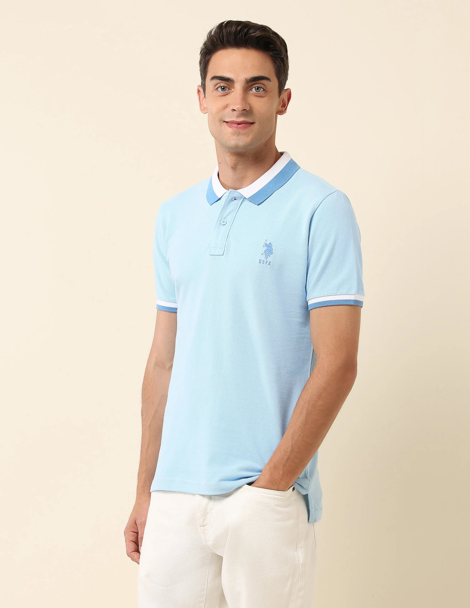 Solid Slim Fit Polo Shirt - Image 4