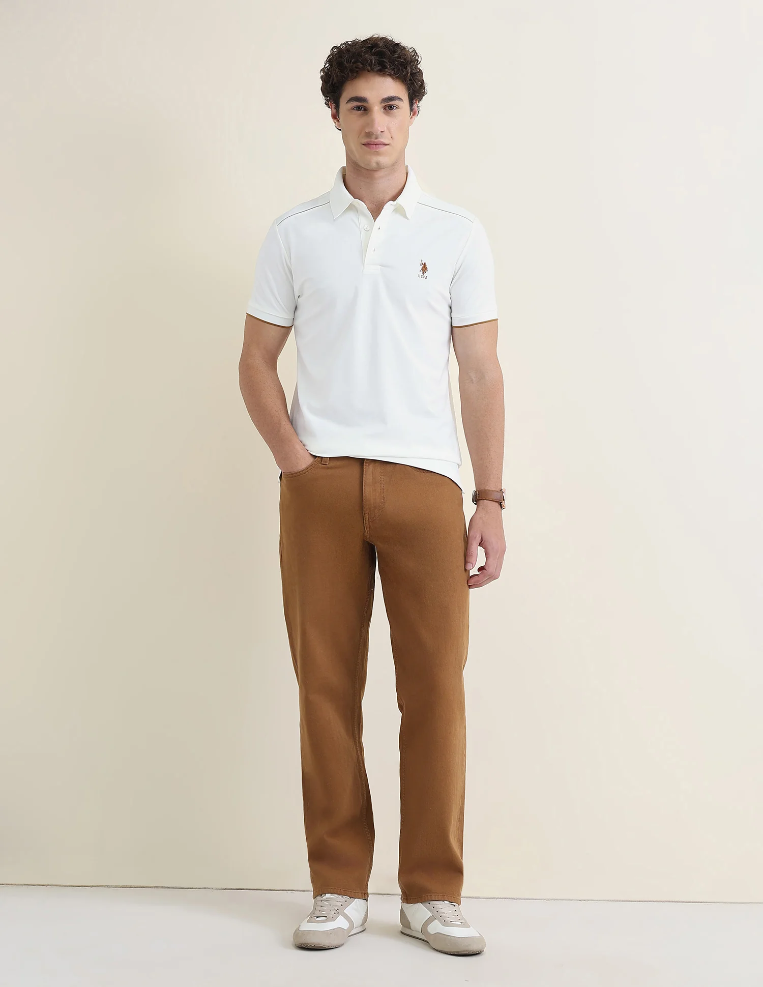 Solid Slim Fit Polo Shirt - Image 3