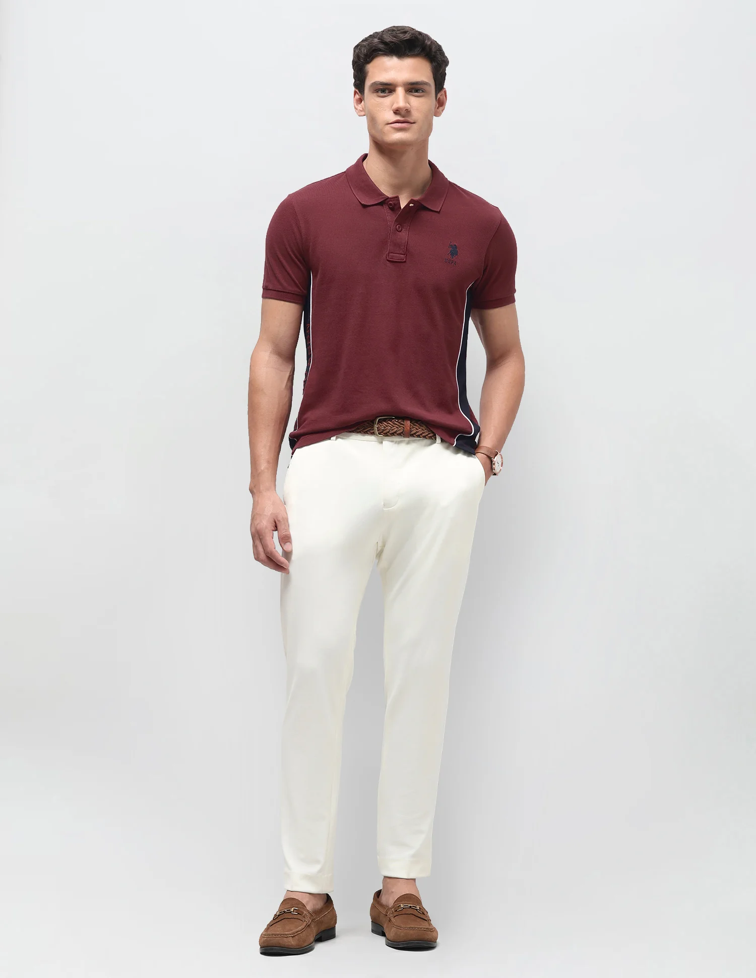 Solid Slim Fit Polo Shirt - Image 3