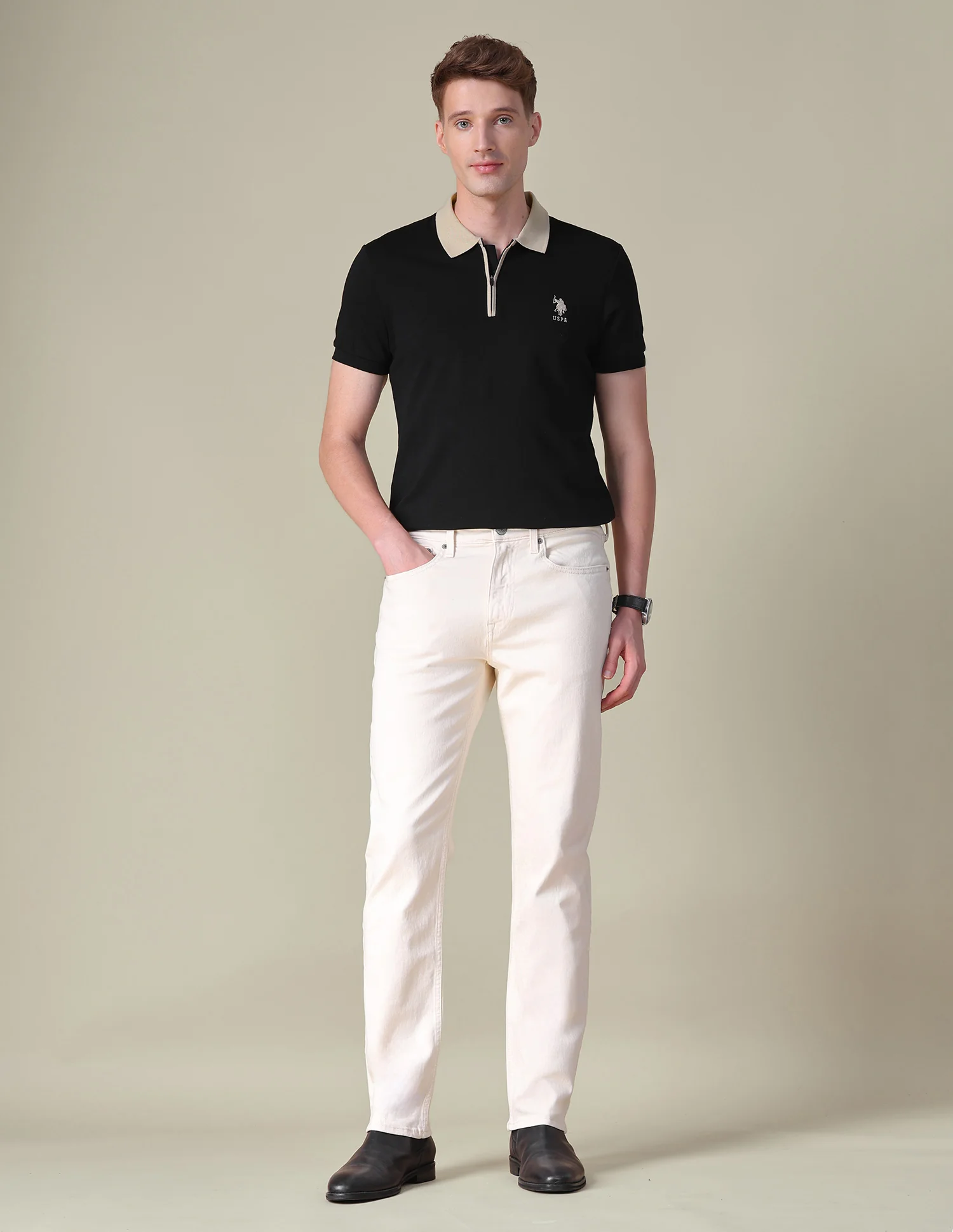 Solid Slim Fit Polo Shirt - Image 3