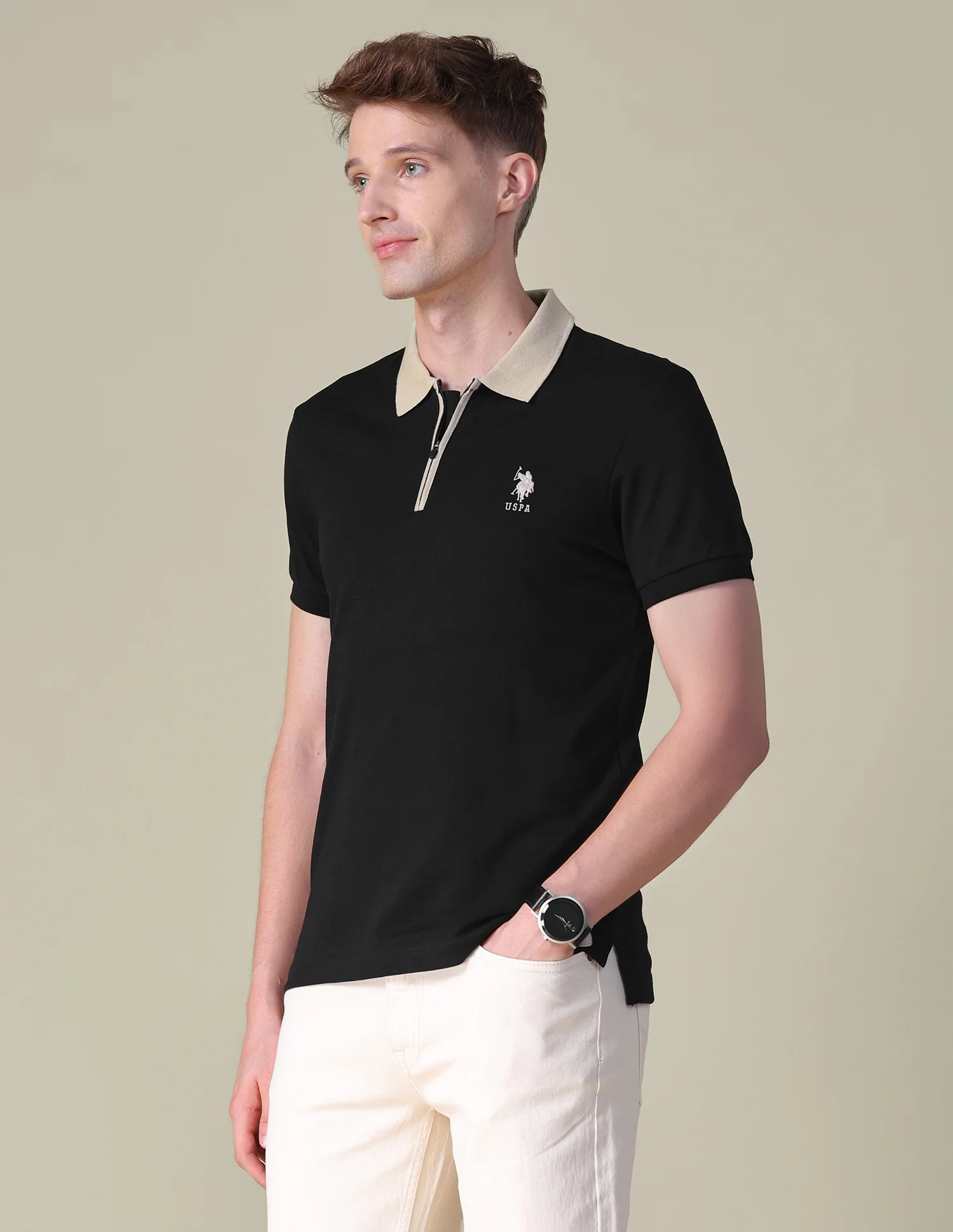 Solid Slim Fit Polo Shirt - Image 4