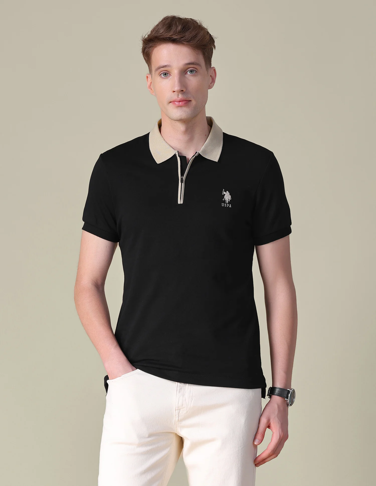 Solid Slim Fit Polo Shirt - Image 6