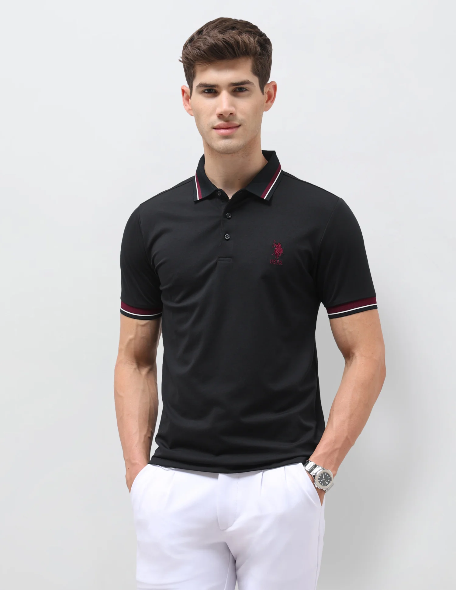 Solid Slim Fit Polo Shirt