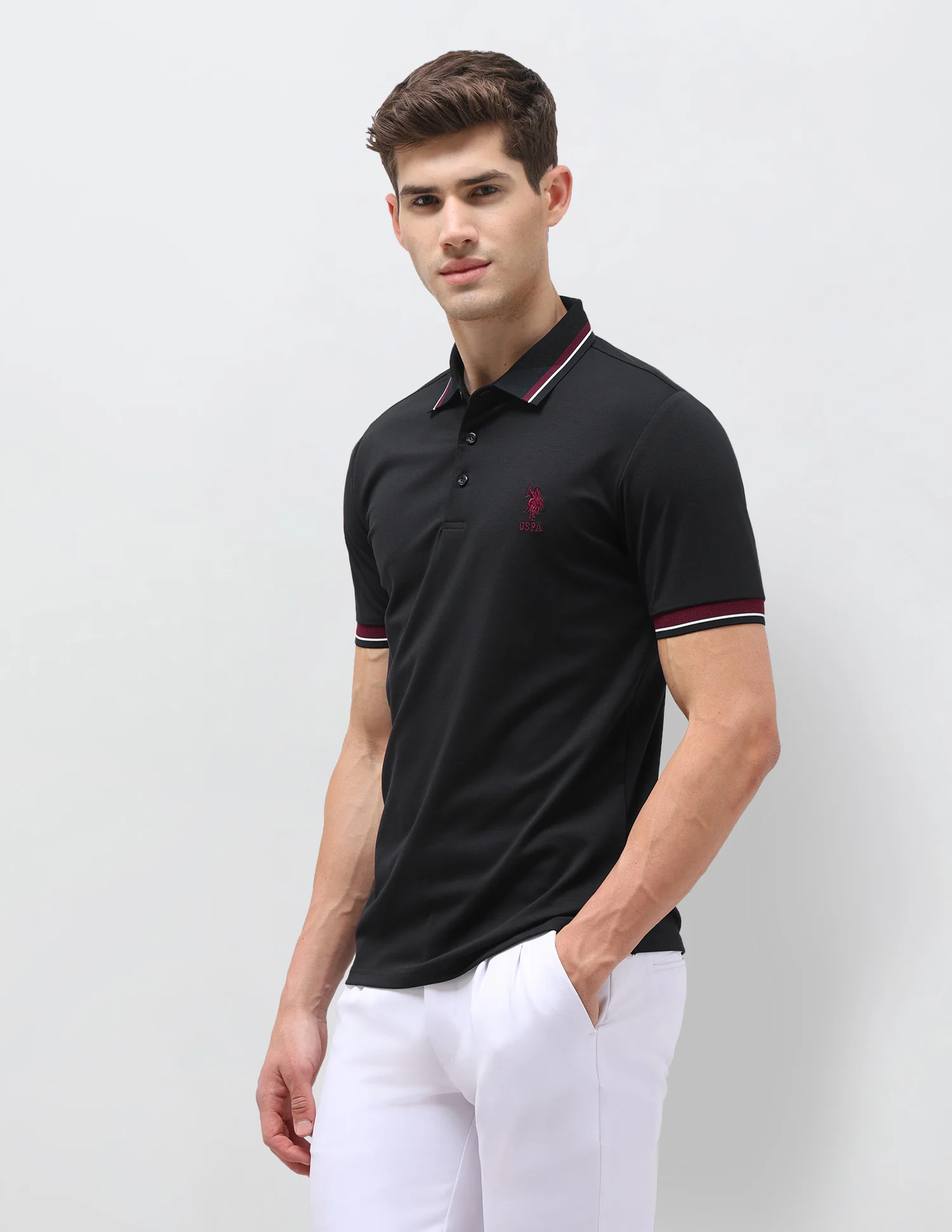 Solid Slim Fit Polo Shirt - Image 4