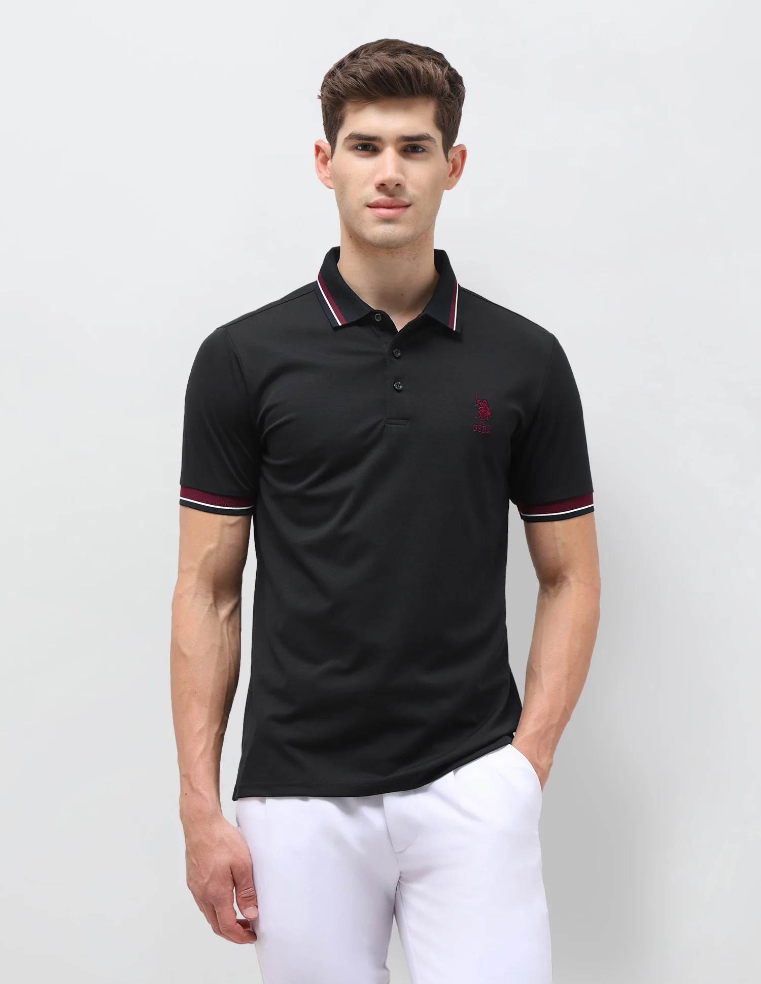 Solid Slim Fit Polo Shirt - Image 6
