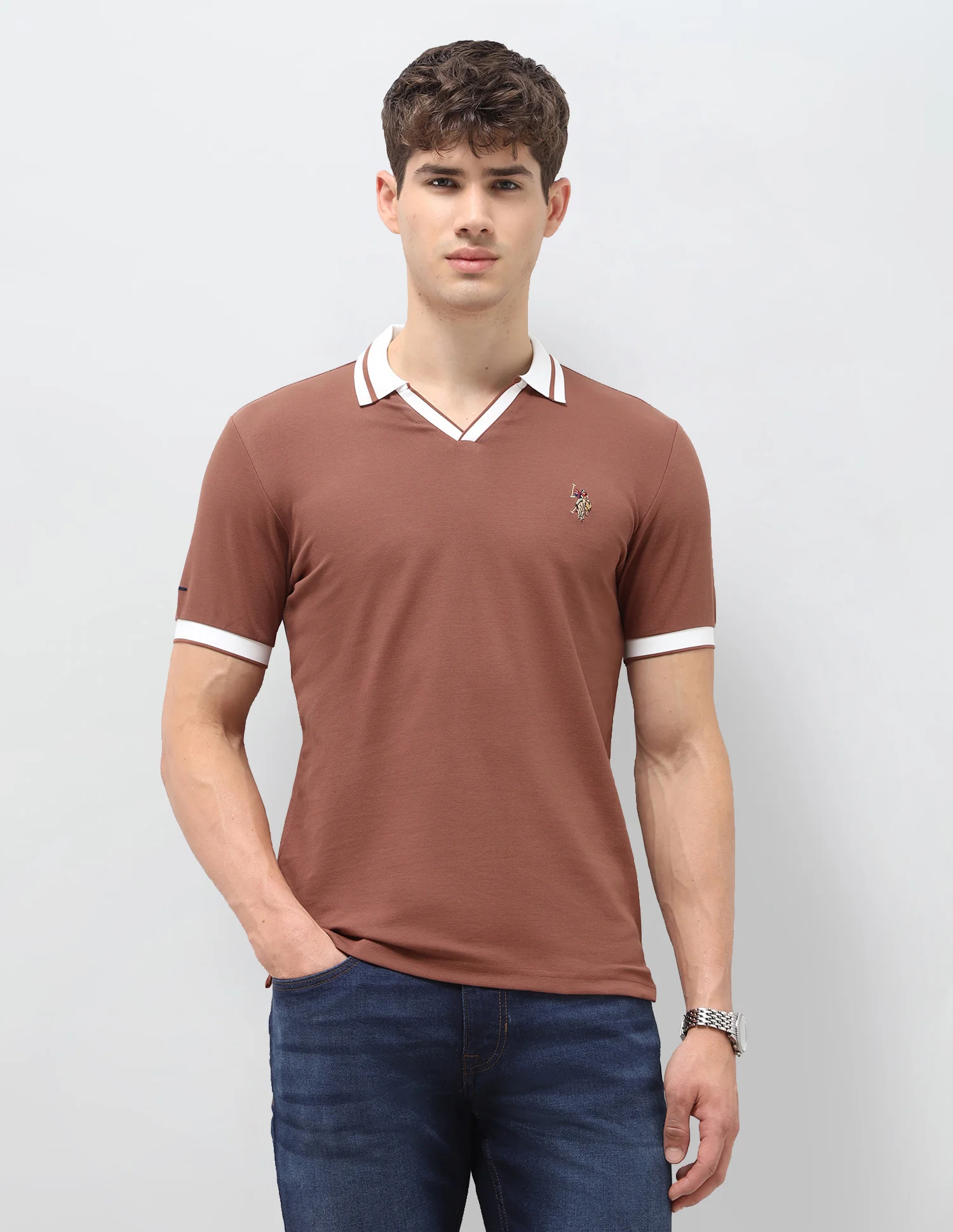 Solid Slim Fit Polo Shirt