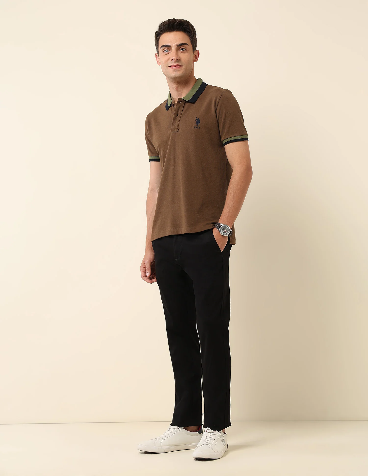 Solid Slim Fit Polo Shirt - Image 3