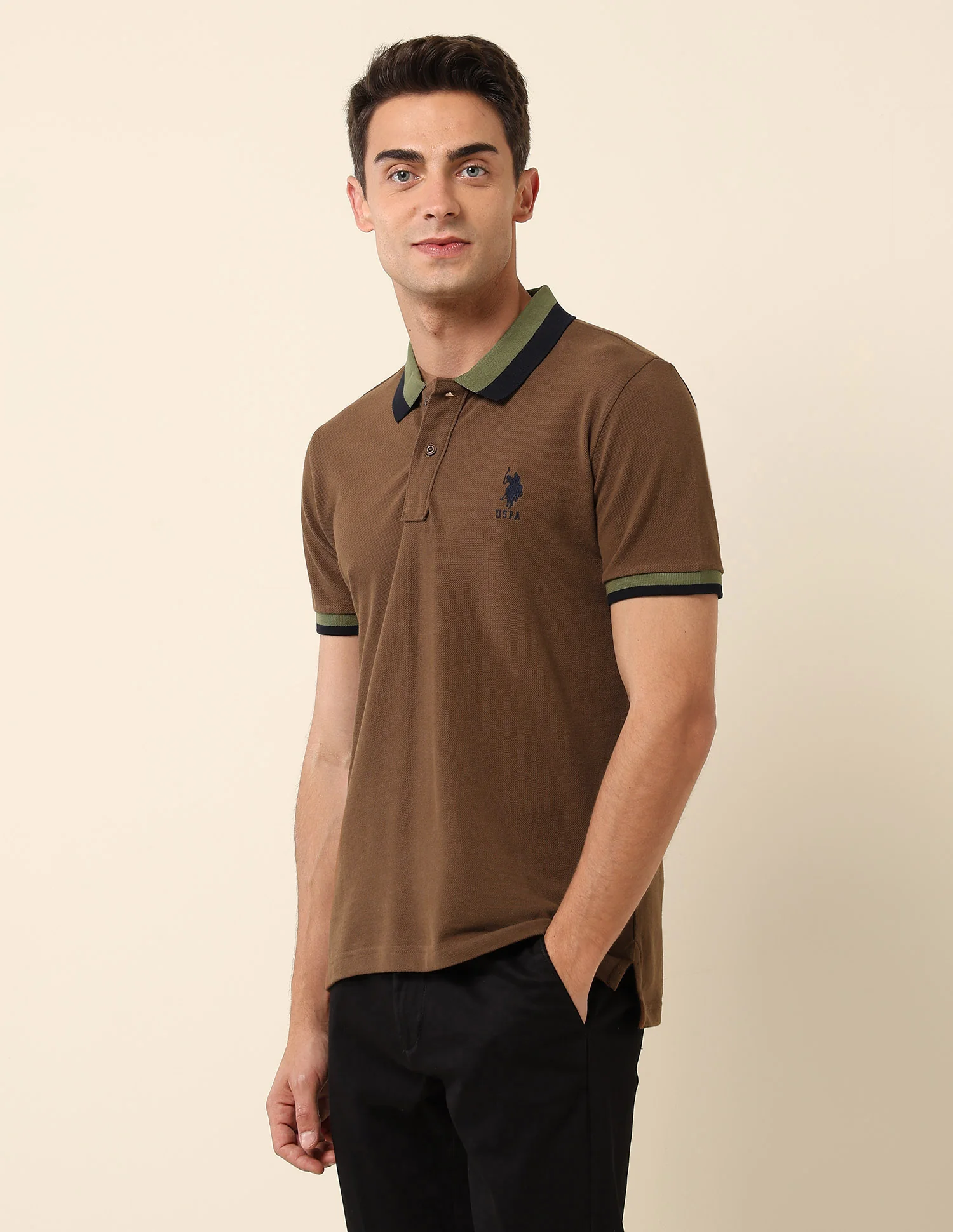 Solid Slim Fit Polo Shirt - Image 4