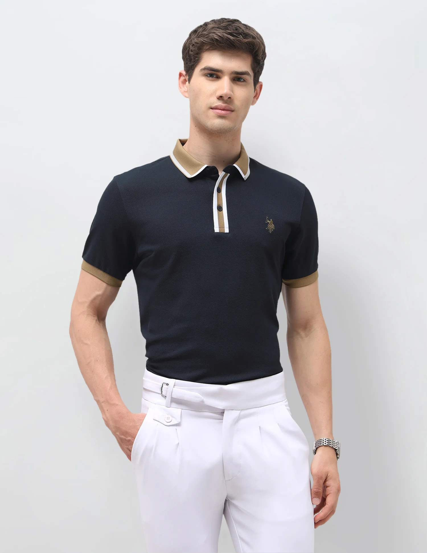 Solid Slim Fit Polo Shirt