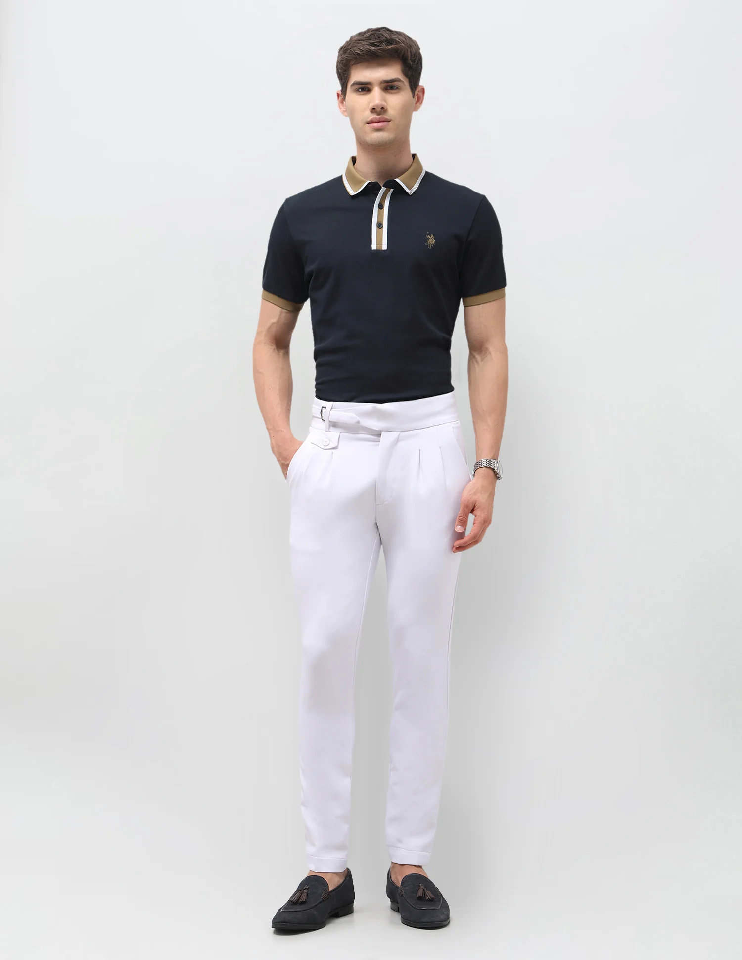 Solid Slim Fit Polo Shirt - Image 3