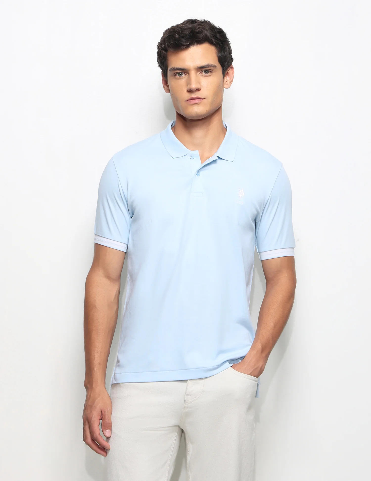 Solid Slim Fit Polo Shirt - Image 6