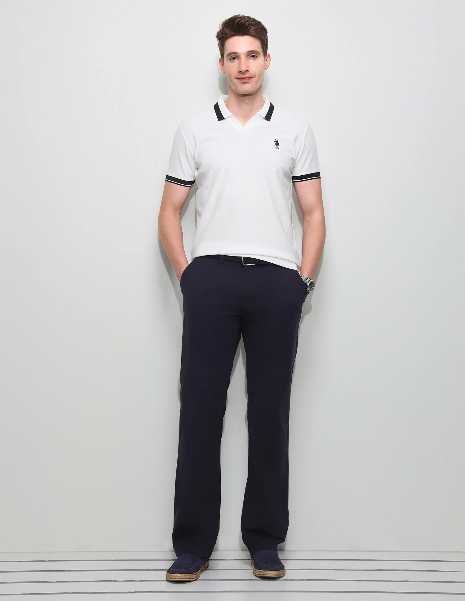 Solid Slim Fit Polo Shirt - Image 3
