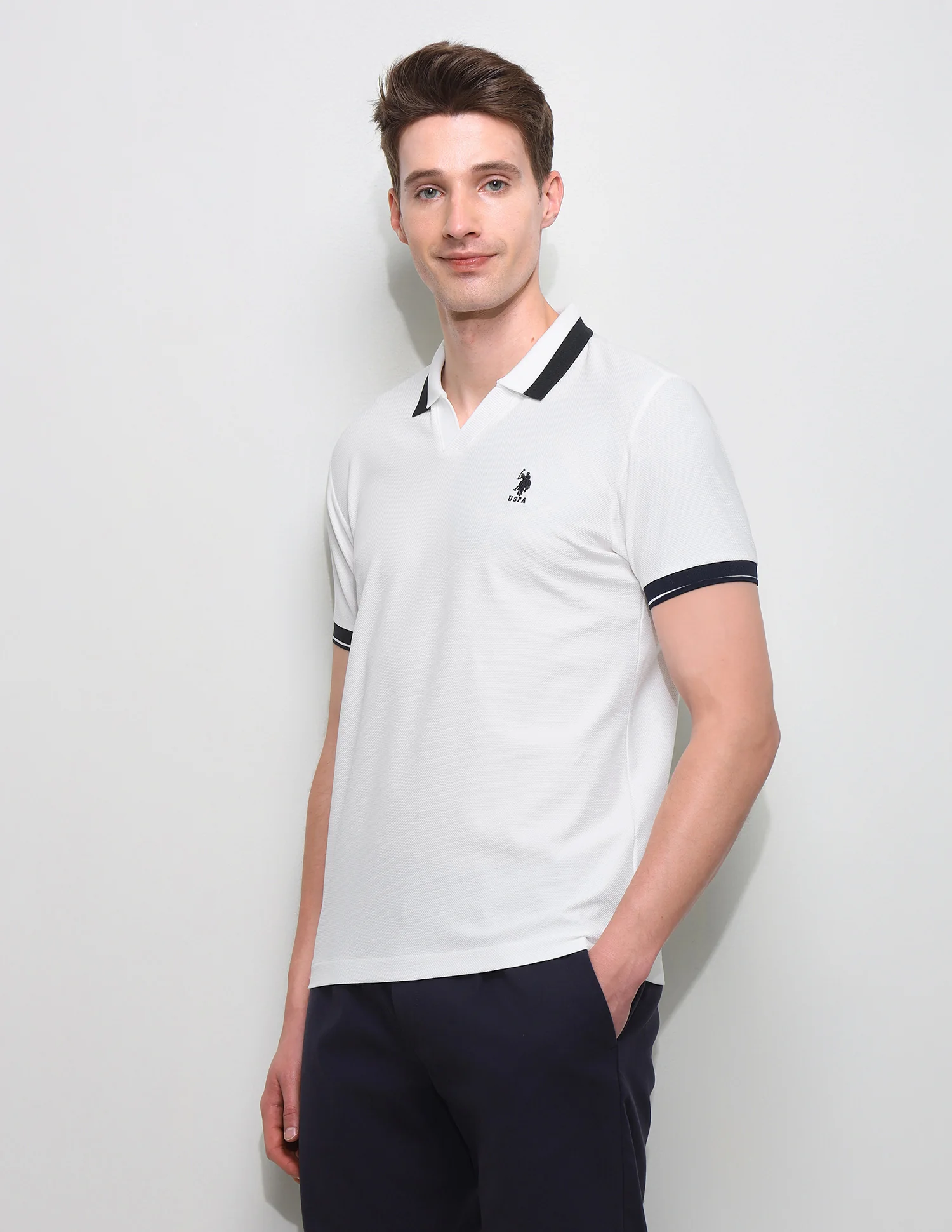 Solid Slim Fit Polo Shirt - Image 4