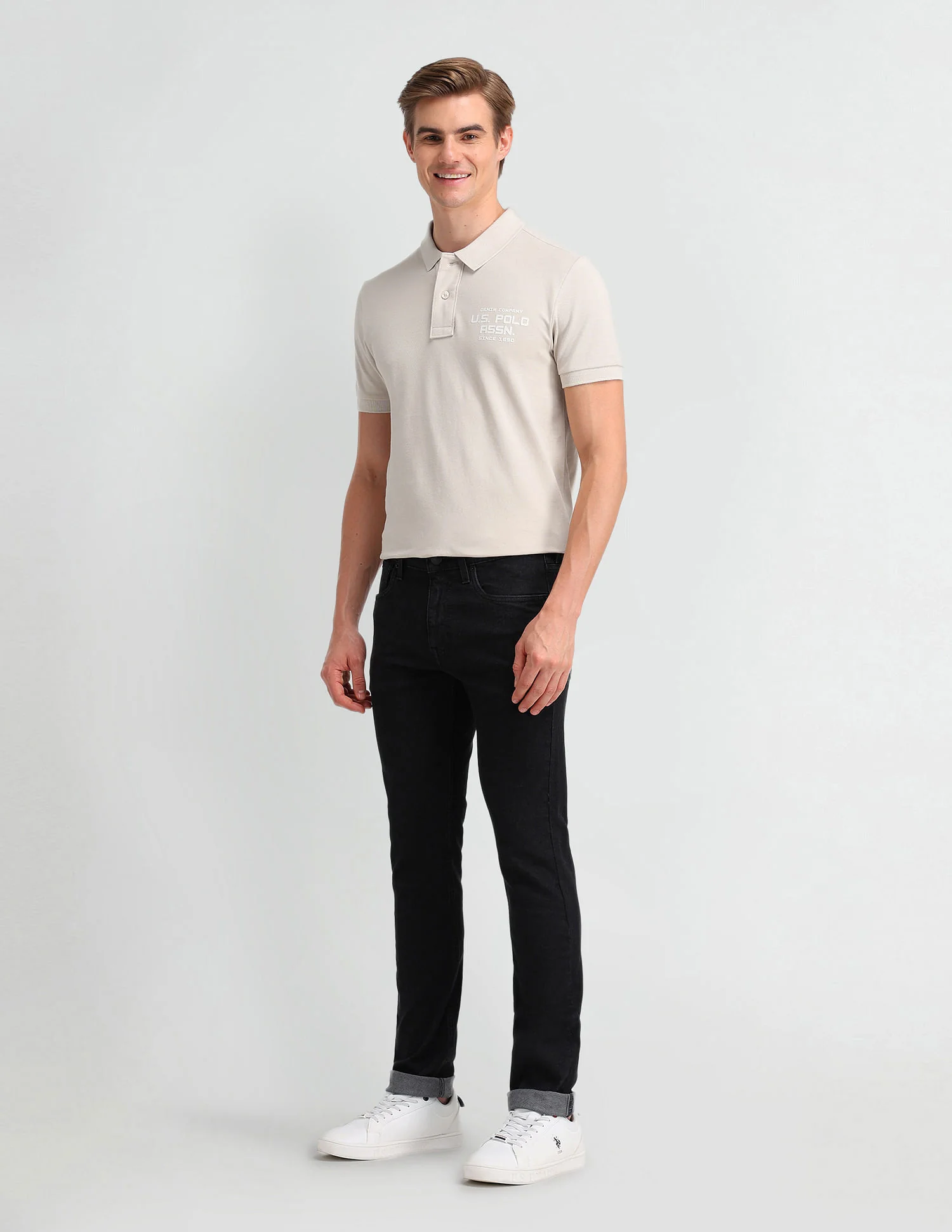 Solid Slim Fit Polo Shirt - Image 3
