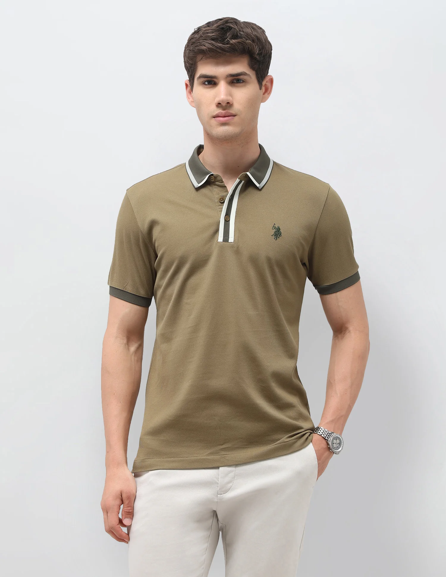 Solid Slim Fit Polo Shirt