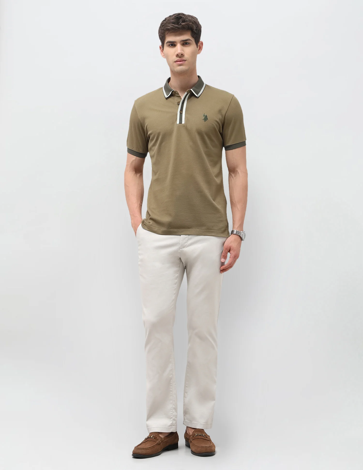 Solid Slim Fit Polo Shirt - Image 3