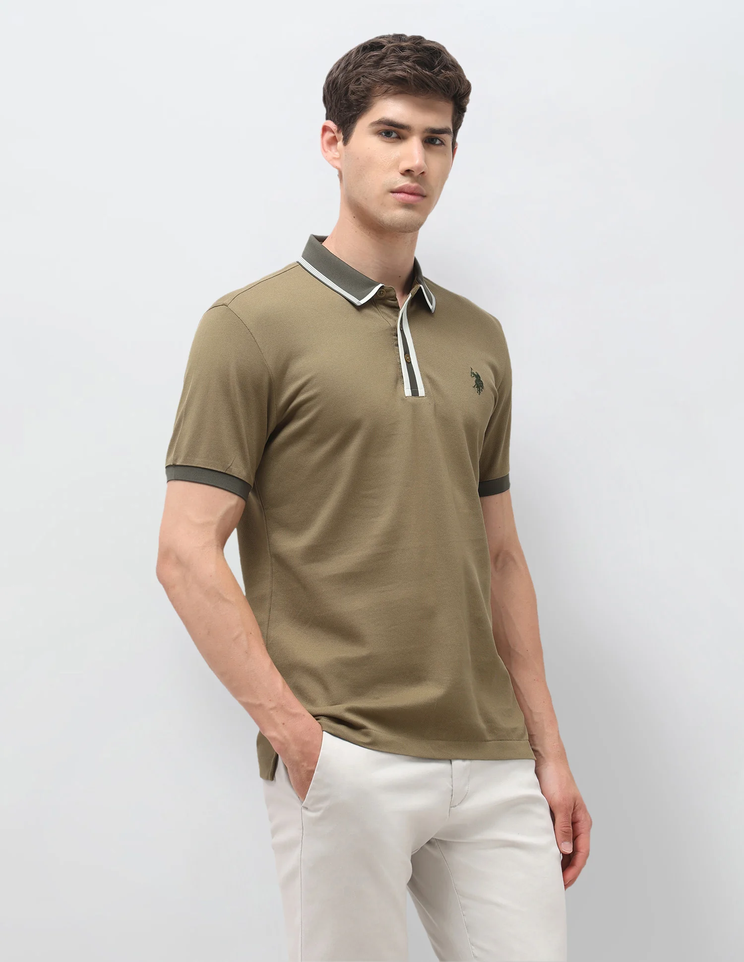 Solid Slim Fit Polo Shirt - Image 4