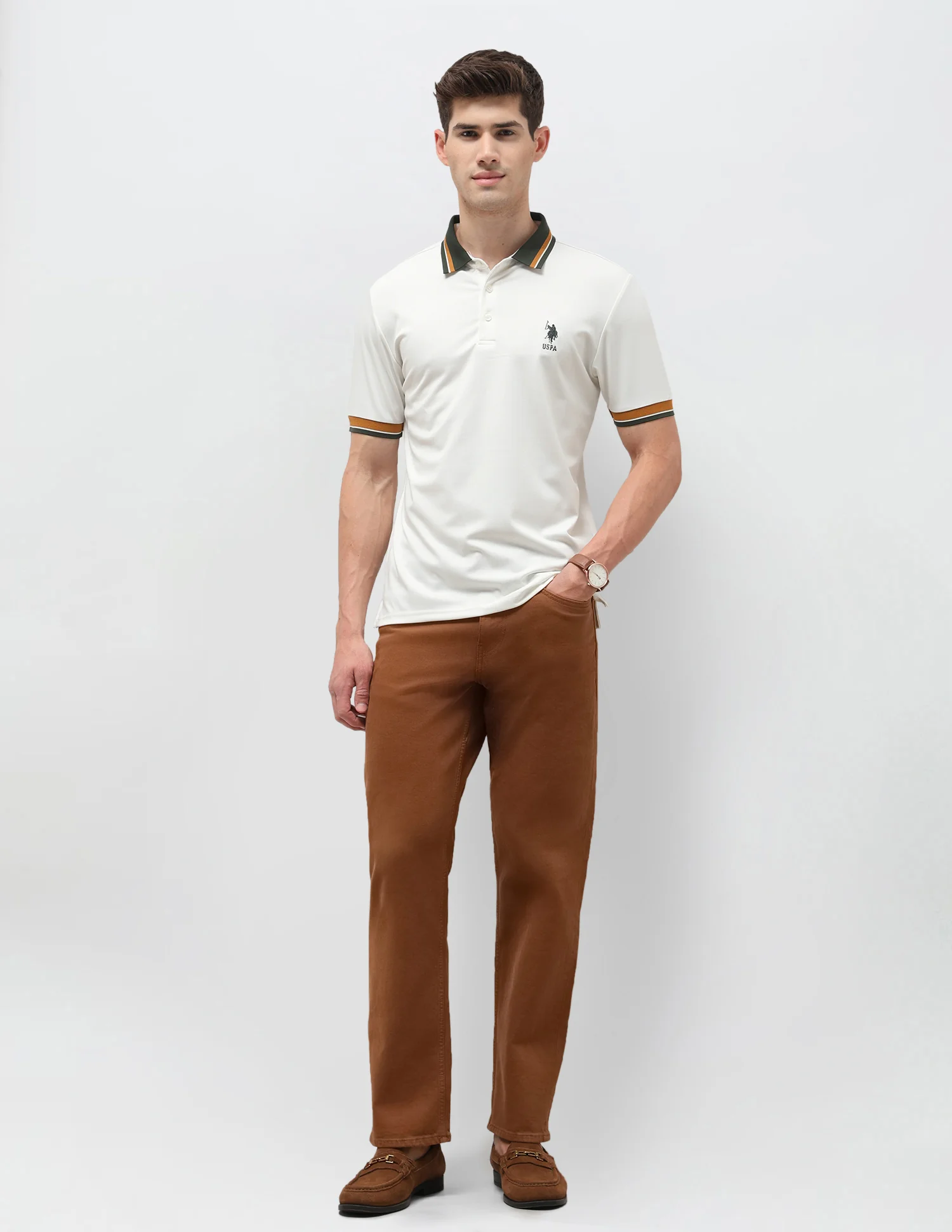 Solid Slim Fit Polo Shirt - Image 3