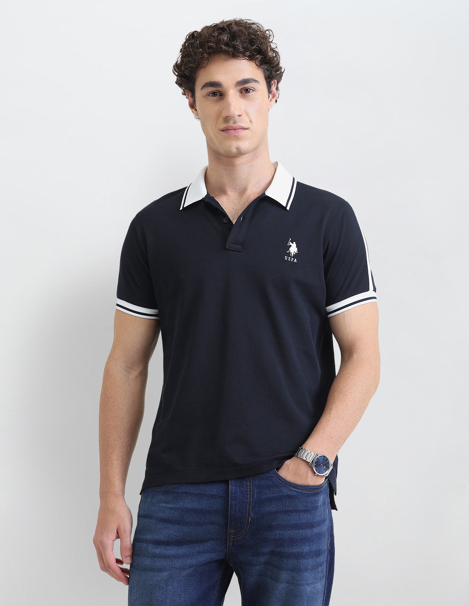 Solid Slim Fit Polo Shirt