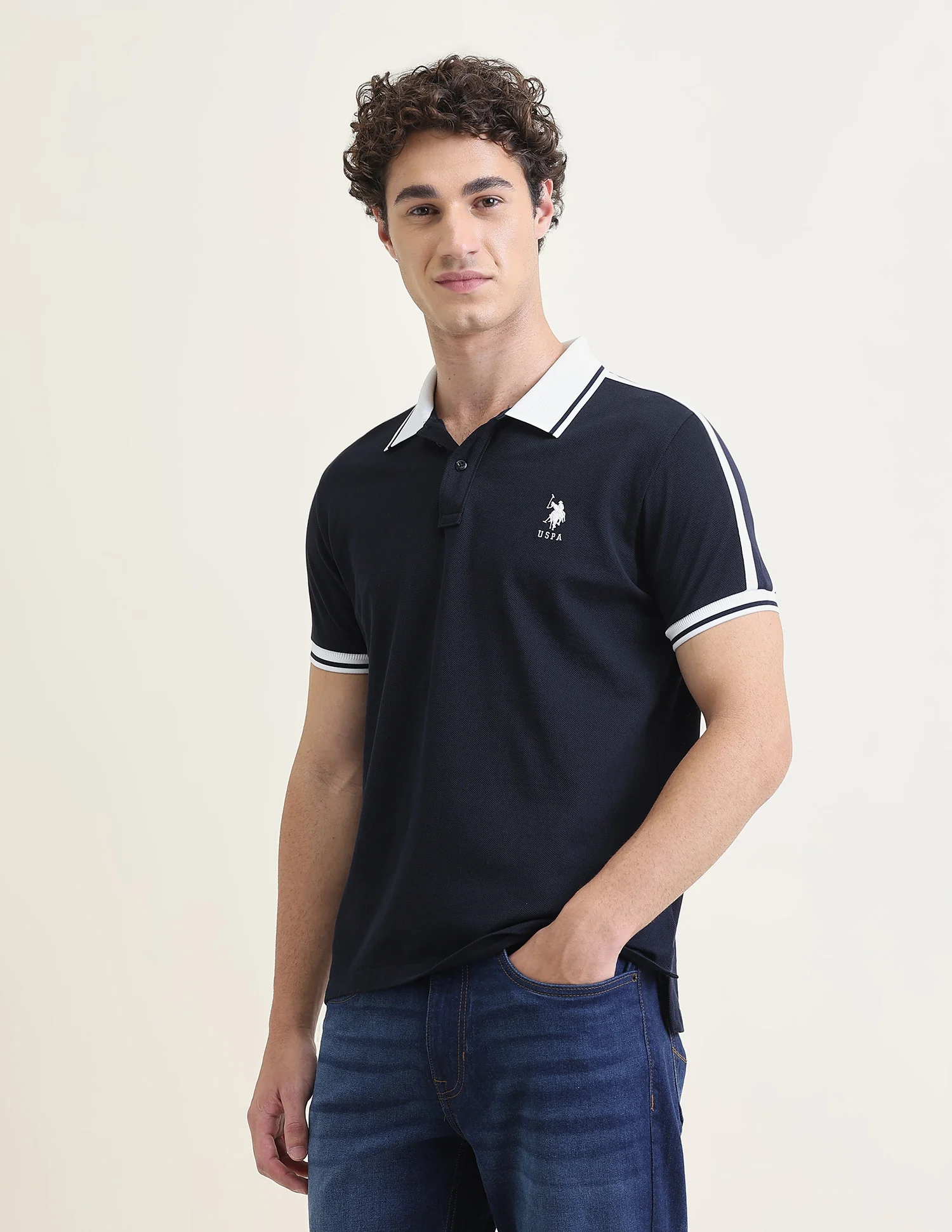 Solid Slim Fit Polo Shirt - Image 4
