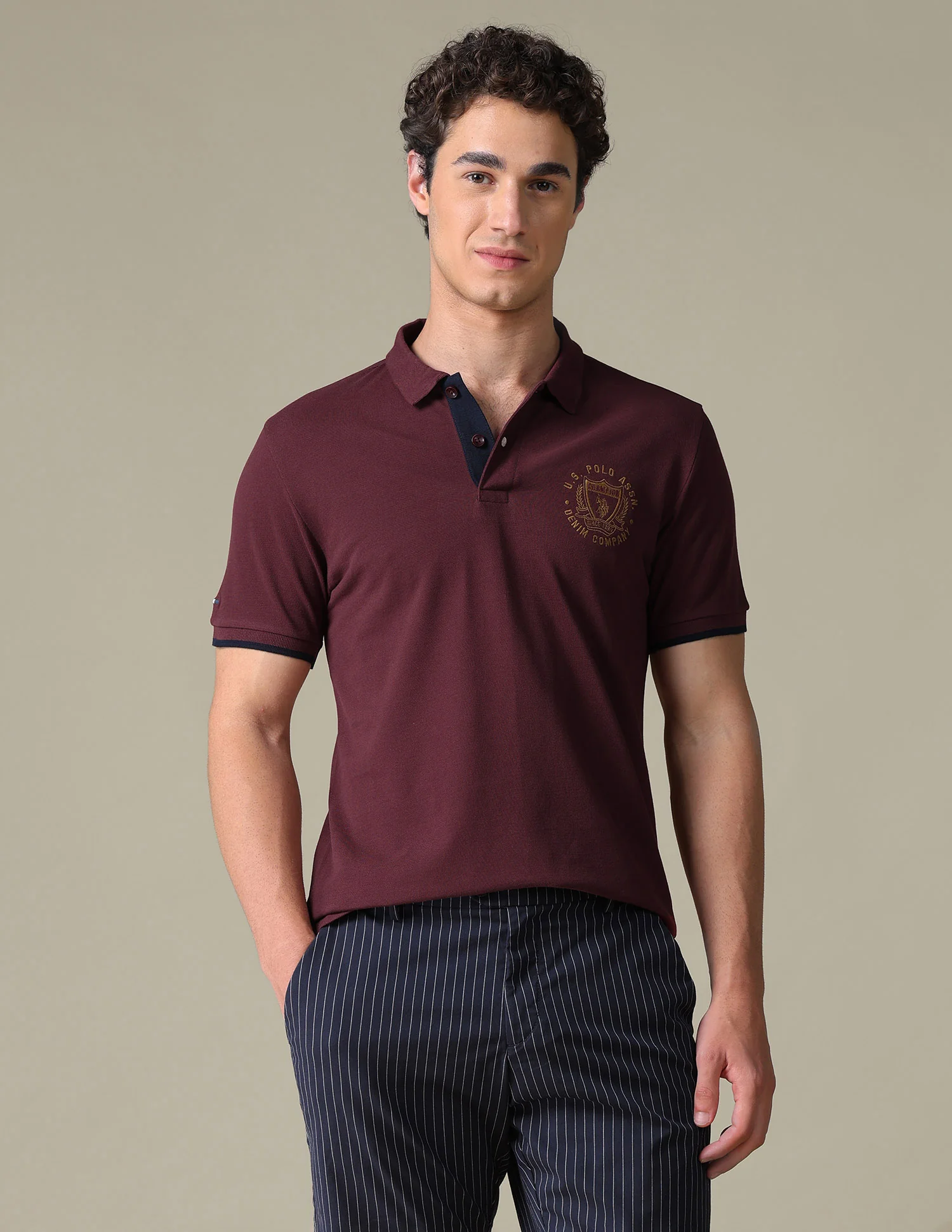 Solid Slim Fit Polo Shirt